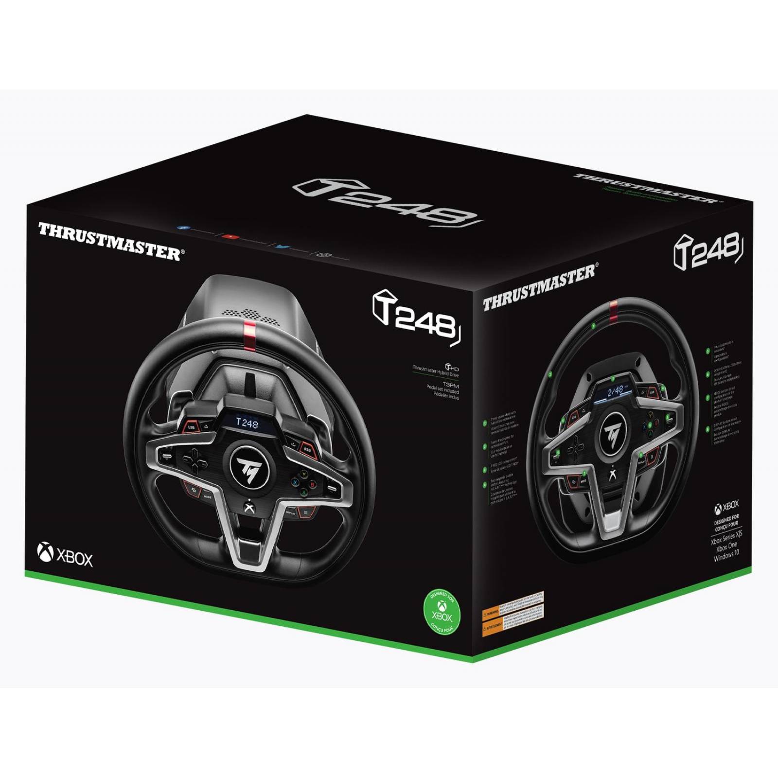 Thrustmaster T248 Volante de Carreras + Pedales Magnéticos para Xbox Series  X, S/Xbox One/PC, PcComp