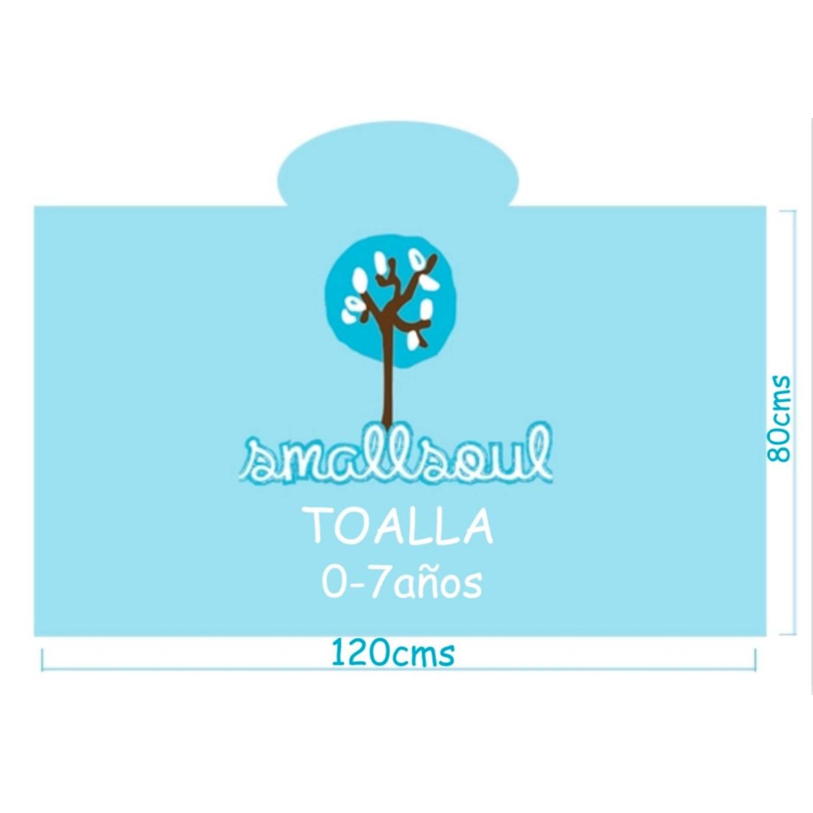 Toalla para niño con forma de gatita blanca unitalla