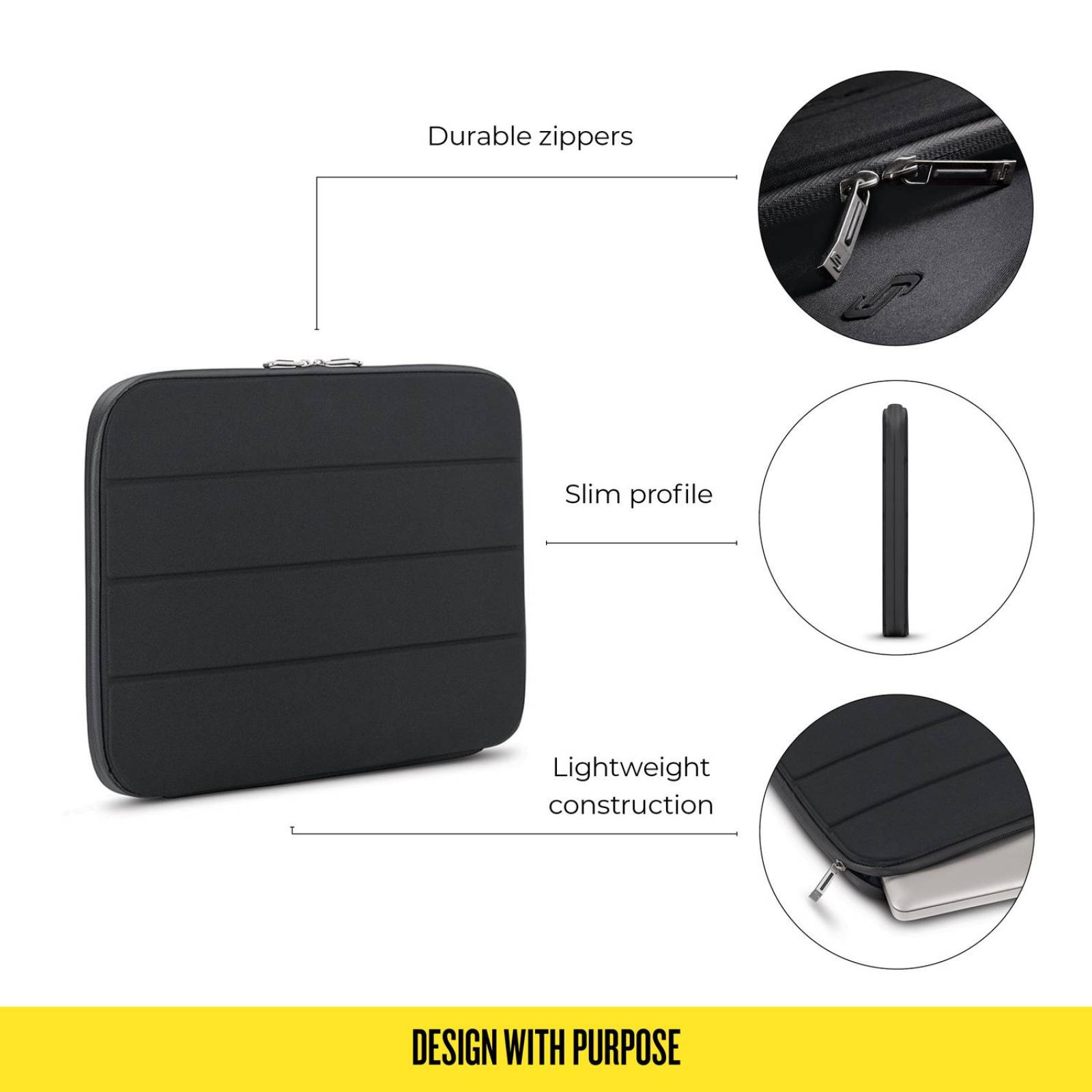 Funda de Neopreno para laptop 15.6" - Negro 