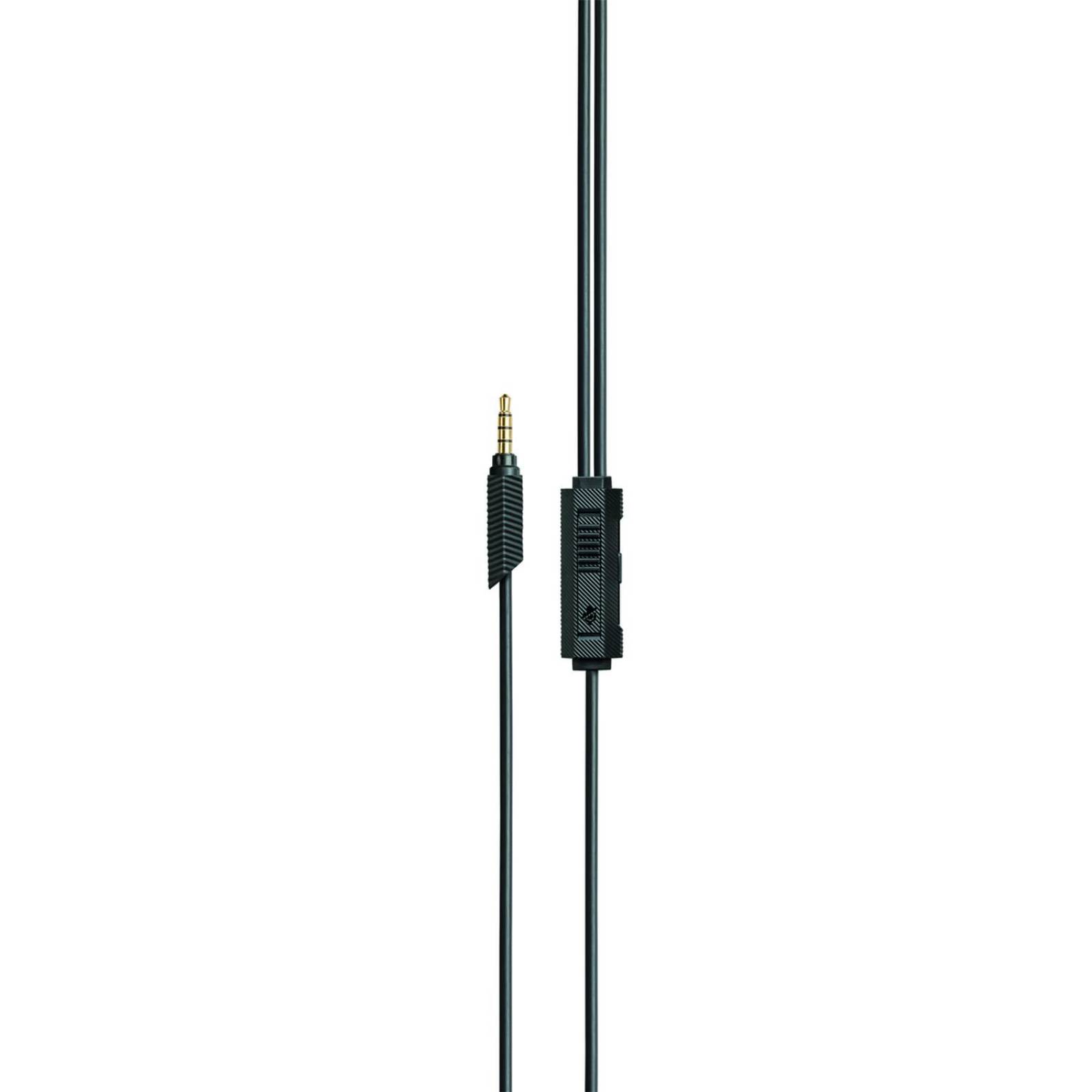 auriculares cómodos con cable y ganchos removibles, Negro