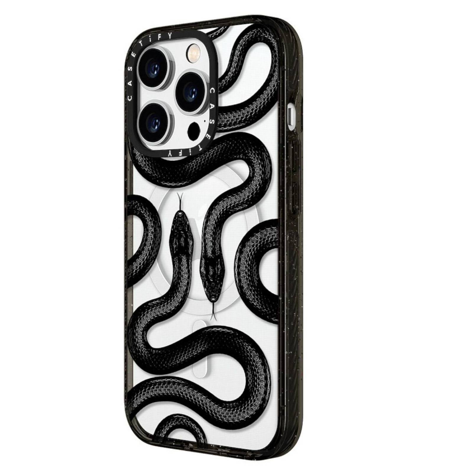 Case CASETiFY Black Kingsnake para iPhone 15 Pro Max 