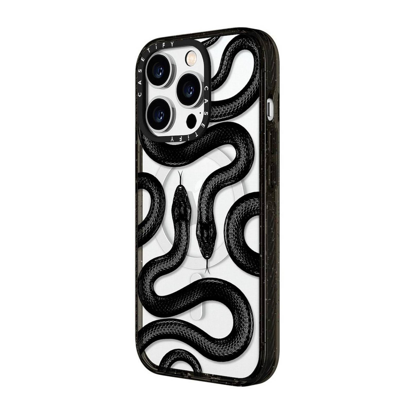 Case CASETiFY Black Kingsnake para iPhone 15 Pro 