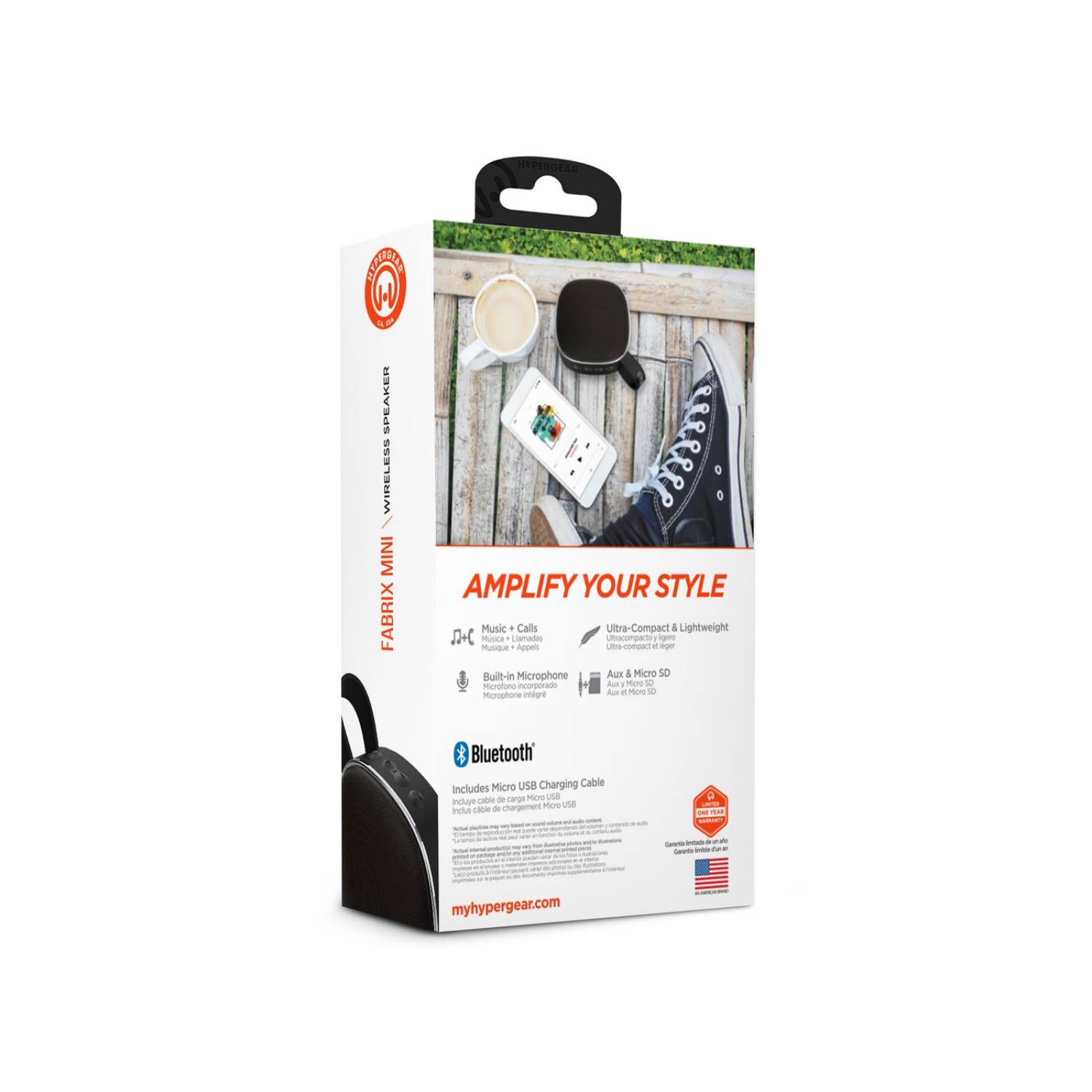 Bocina Bluetooth Recargable Negro Hypergear