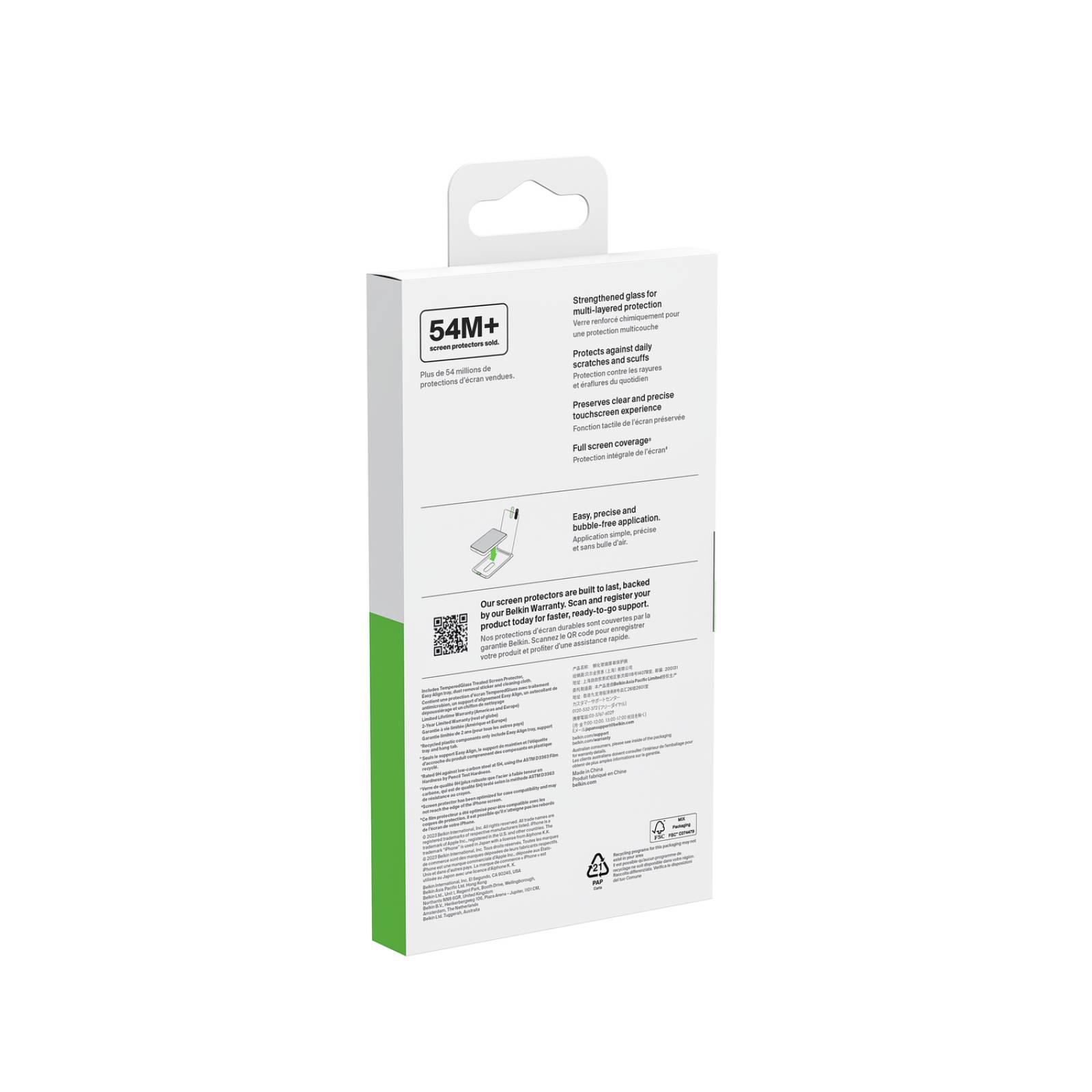 Mica de vidrio templado para iPhone 15 Pro Belkin 