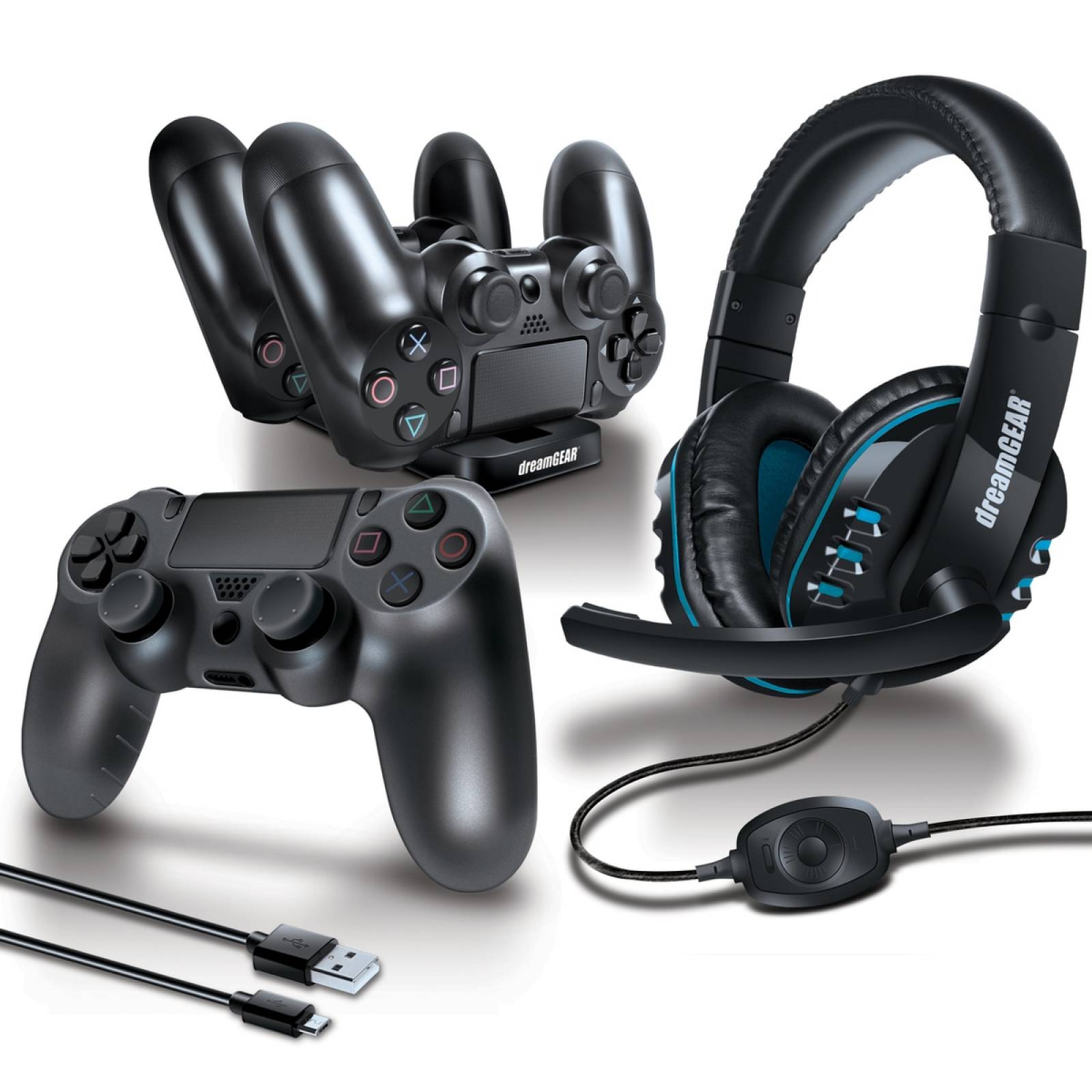 Kit de Accesorios Para PS4 Gamers Kit color Negro 