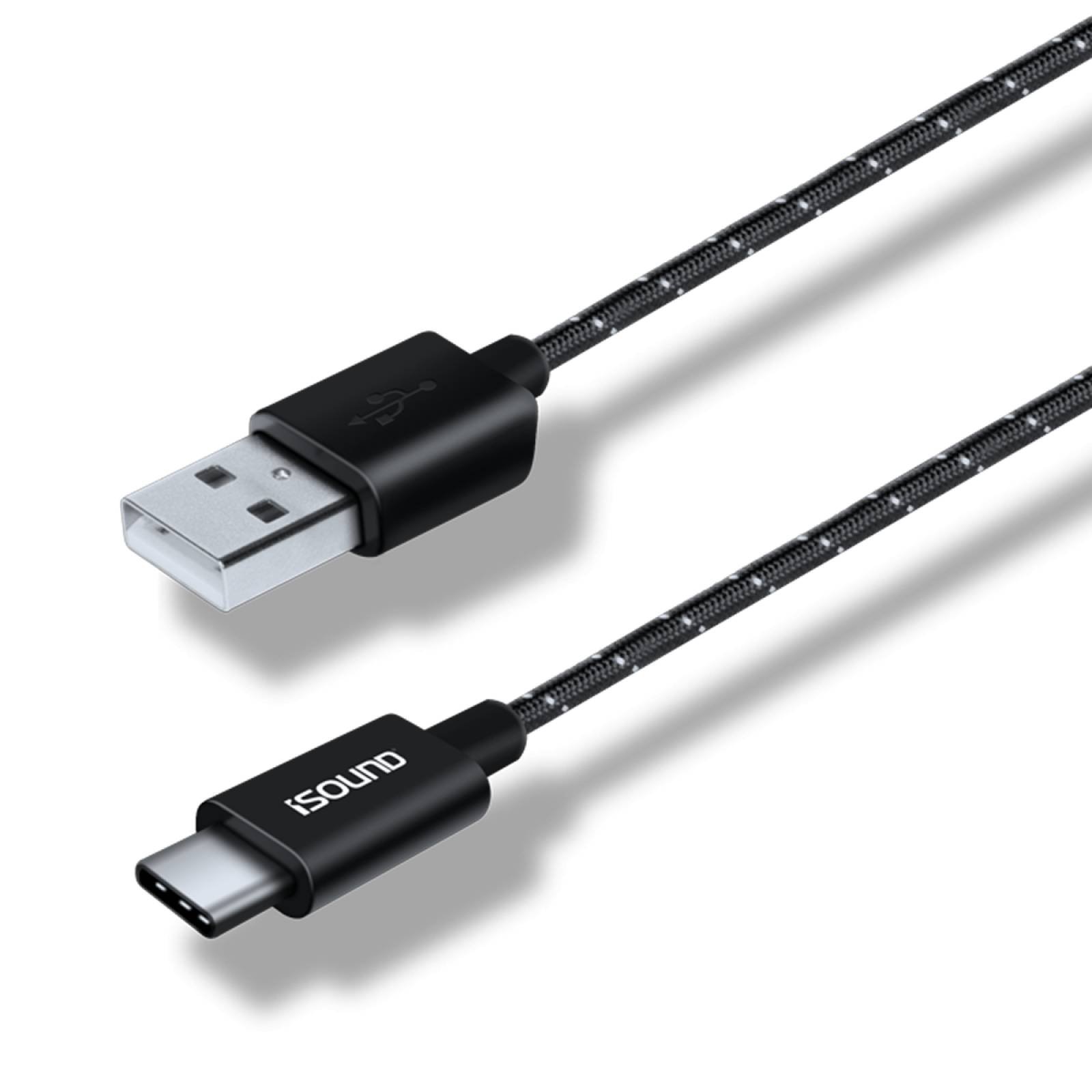 Cable Trenzado De Carga Y Sincronizacion Type-C a USB Marca ISOUND