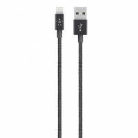 Cable Lightning Metálico Para Iphone Y Ipad Color Negro - Belkin