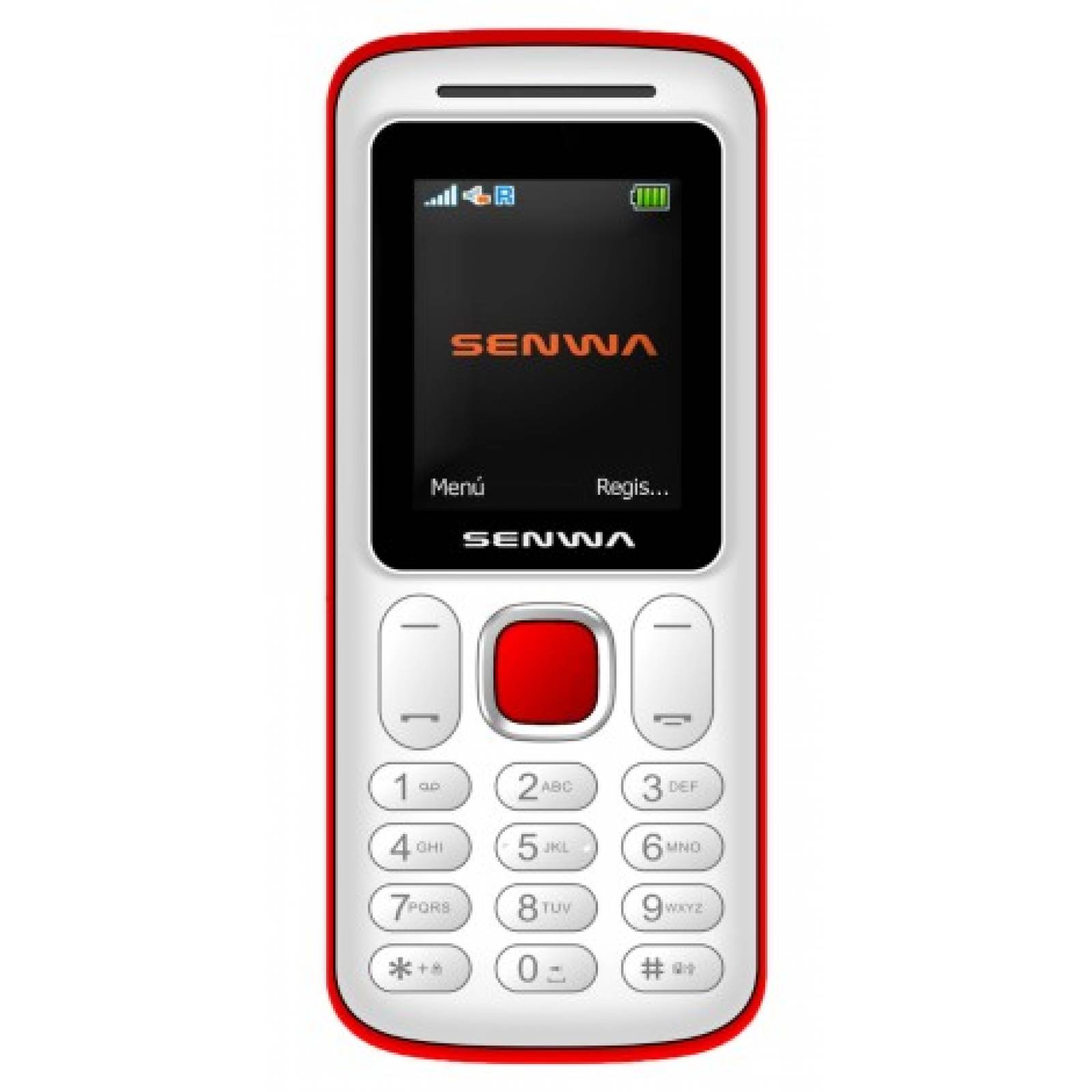 Celular SENWA 2G S301 DISCO Color BLANCO/ROJO Telcel