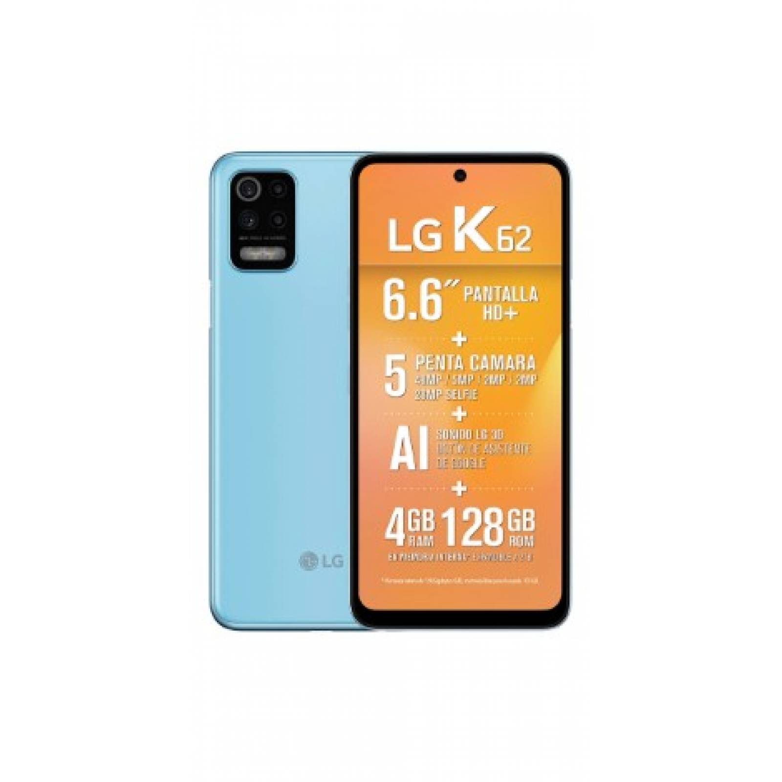 Celular LG LTE LM-K525HM K62 Color AZUL Telcel