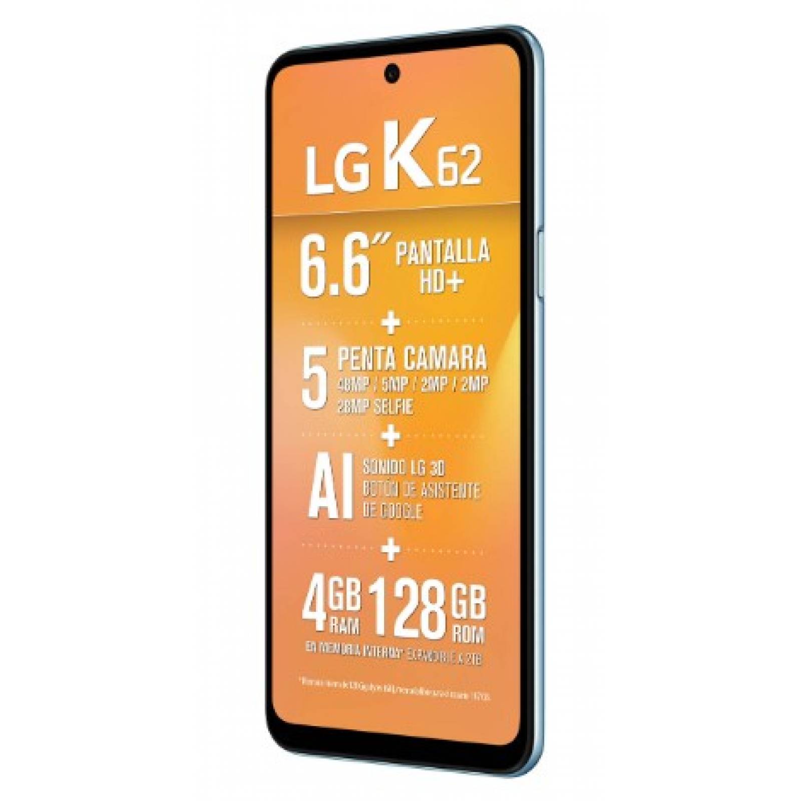 Celular LG LTE LM-K525HM K62 Color AZUL Telcel