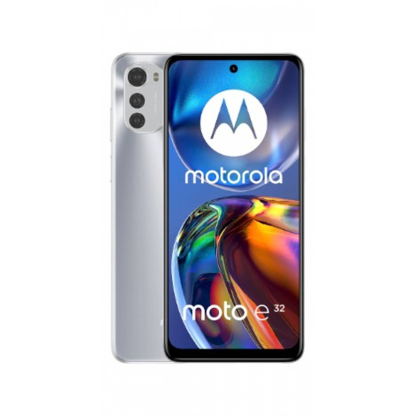 CELULAR MOTOROLA 4G XT2227-1 E32 PLATA KIT TELCEL