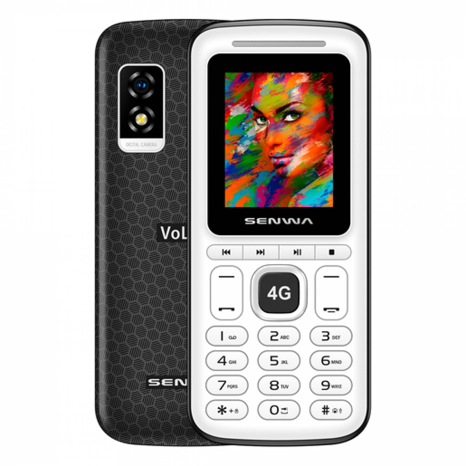CELULAR SENWA 4G VOLTE BLANCO/NEGRO KIT TELCEL