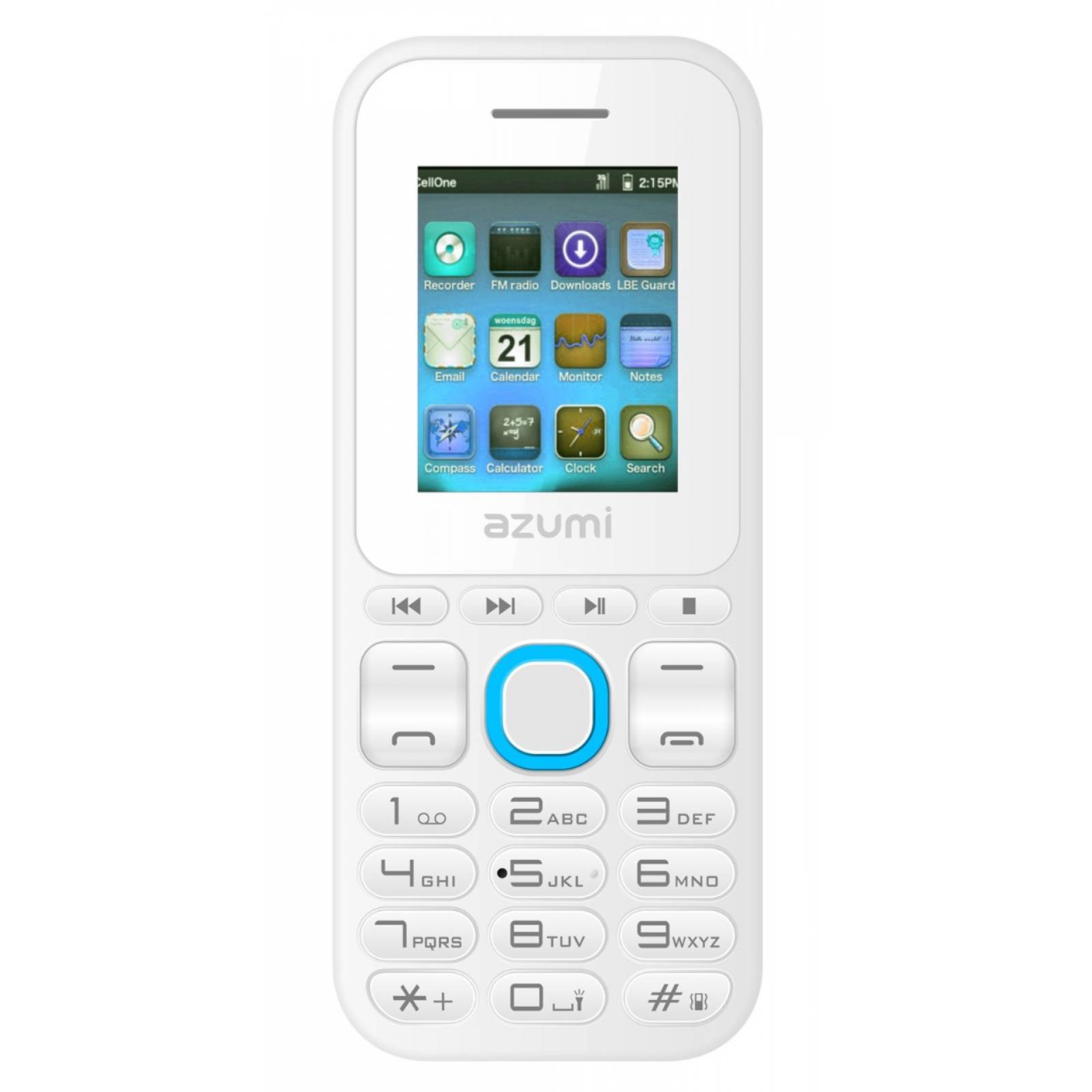 Celular AZUMI GSM L2 Z BLANCO/AZUL Telcel