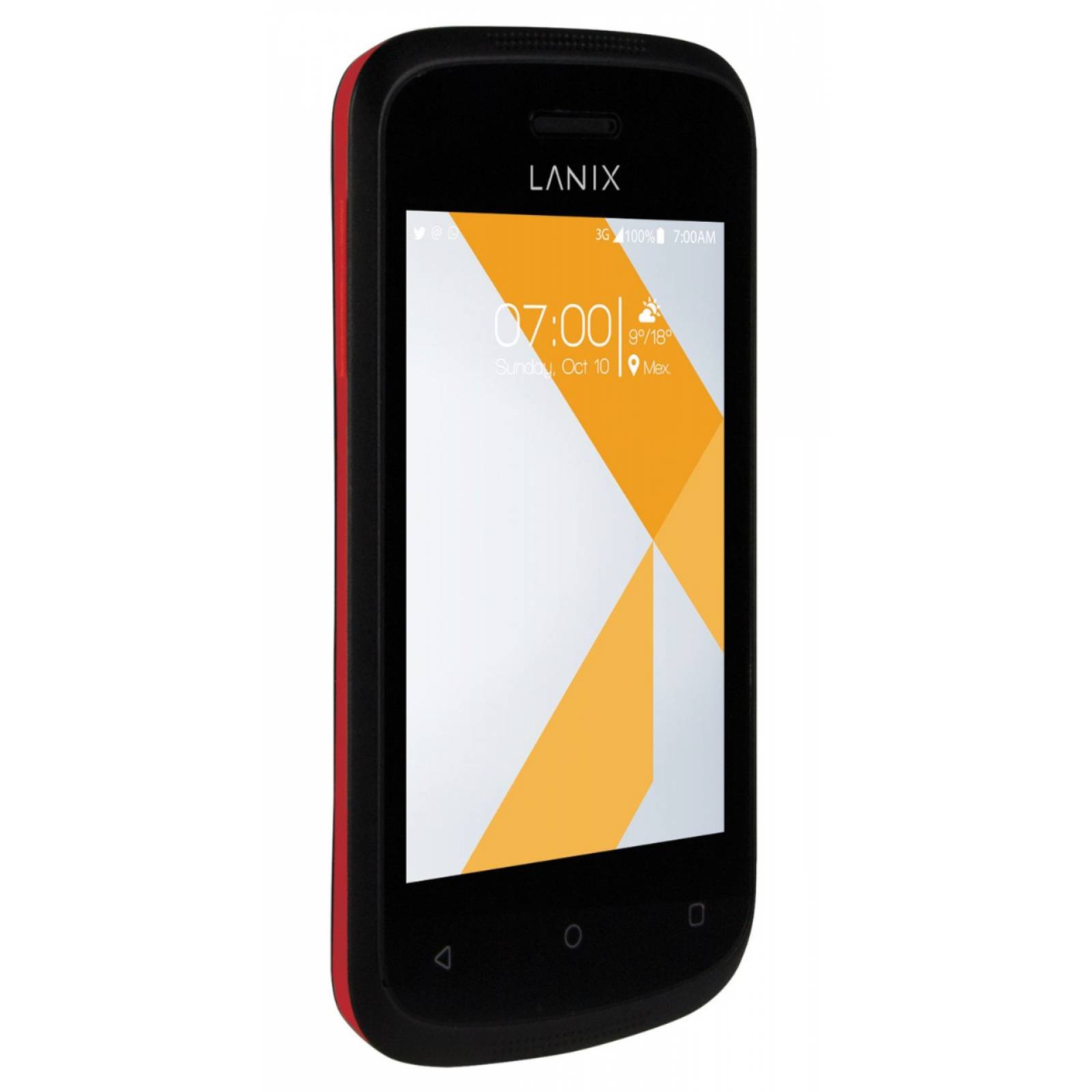 Celular LANIX 3G ILIUM X120 NEGRO/ROJO Telcel