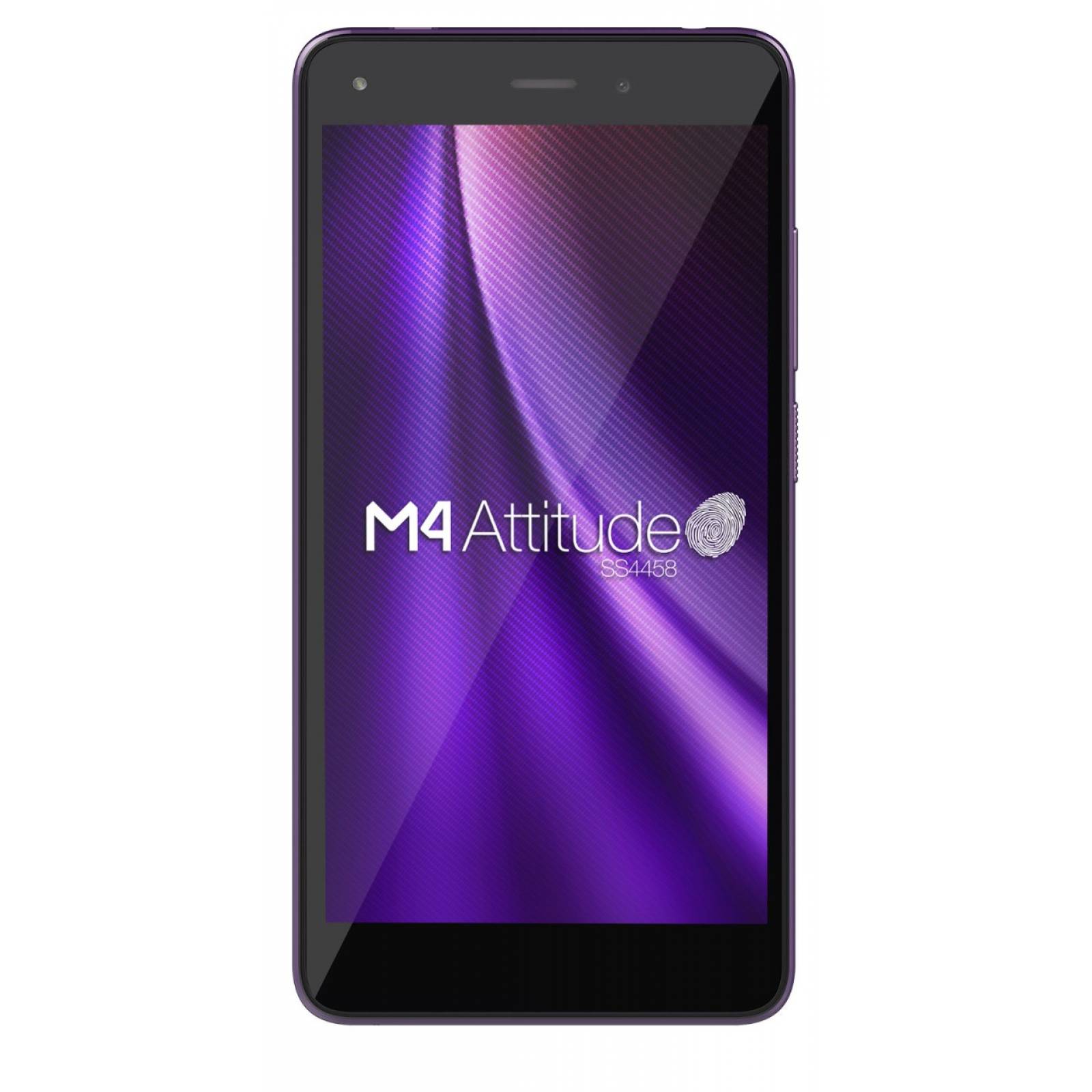 Celular M4TEL LTE SS4458 ATTITUDE MORADO Telcel más cafetera de regalo