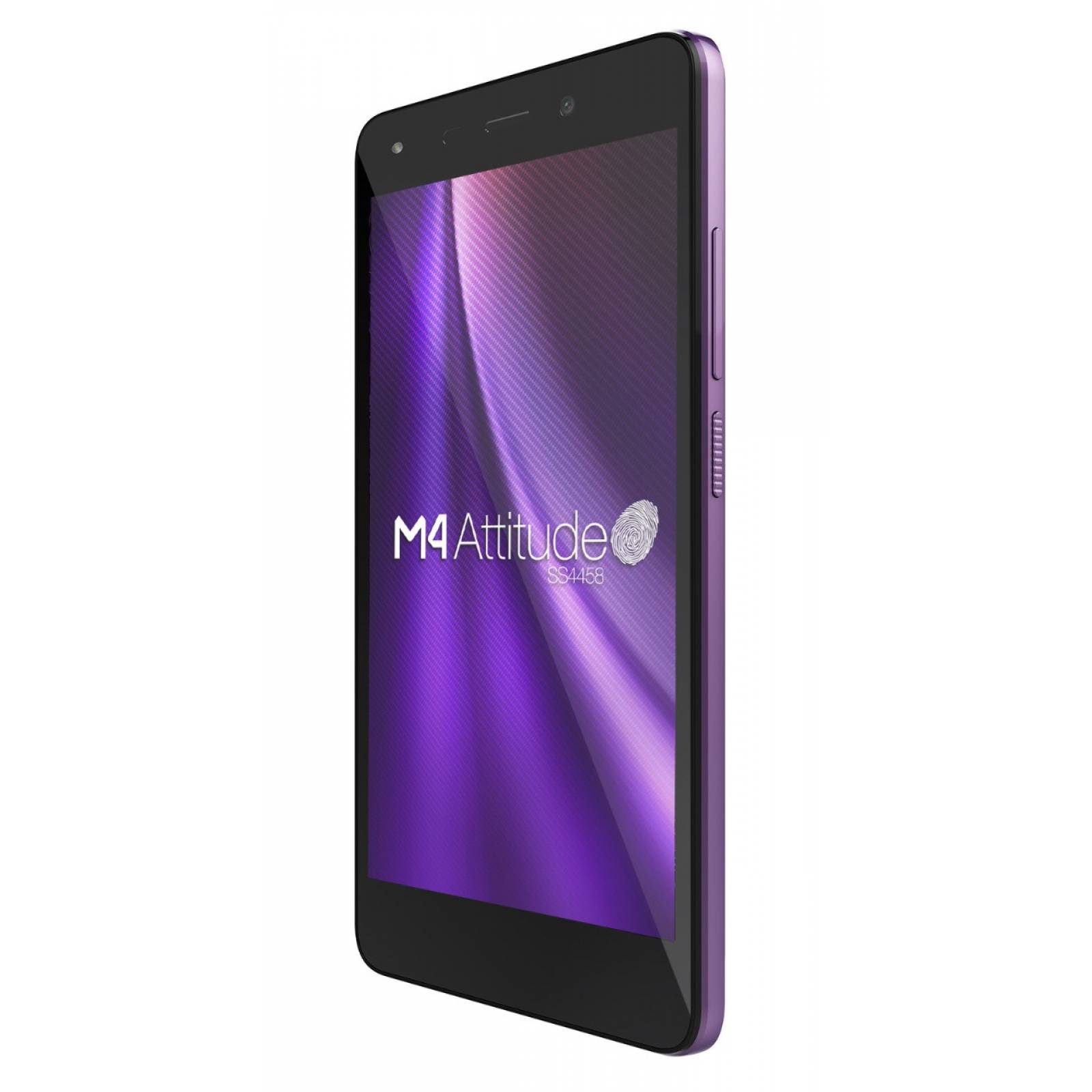 Celular M4TEL LTE SS4458 ATTITUDE MORADO Telcel más cafetera de regalo
