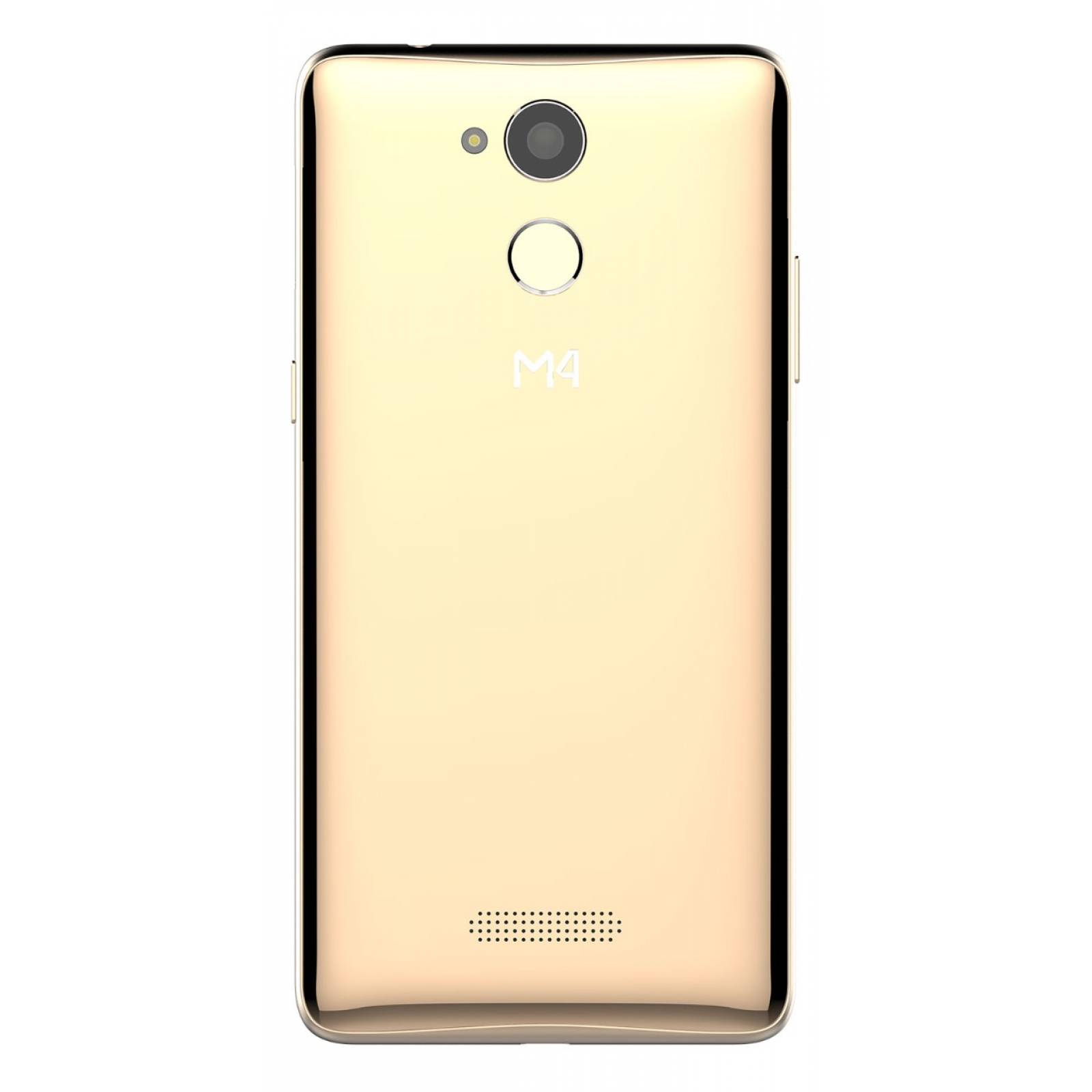 Celular M4TEL LTE SS4453-R M4 FEEL Color DORADO Telcel más Naked Crystal Case y audífonos DLX.