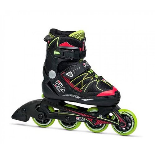 Patines Ajustables Fila X One Black/Red/Lime