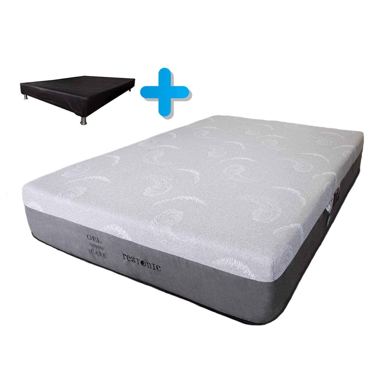Colchón King Size Restonic Gel care + Box Gratis