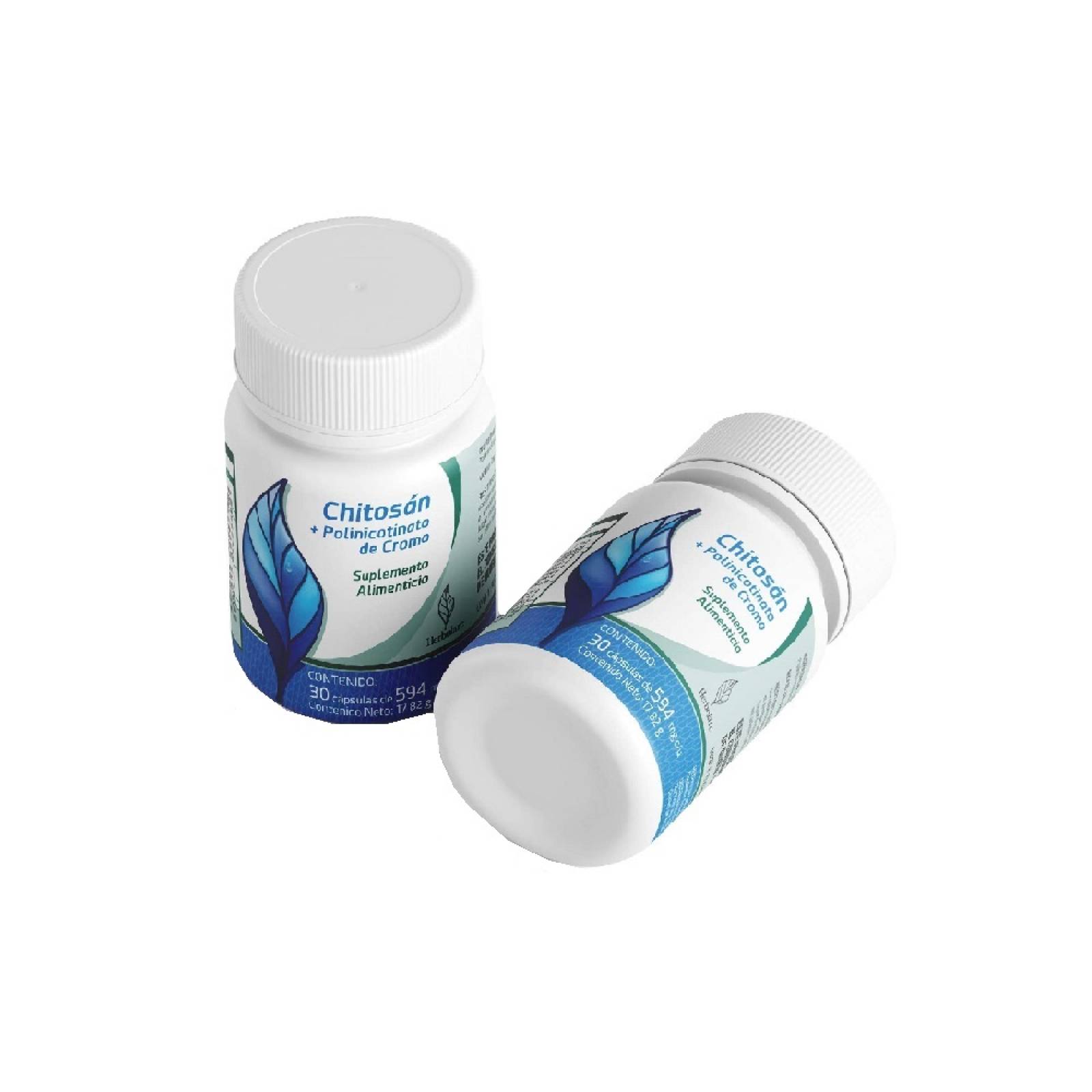 Suplementos Chitosán Polinicotinato Cromo 30/Cáps Herbolare