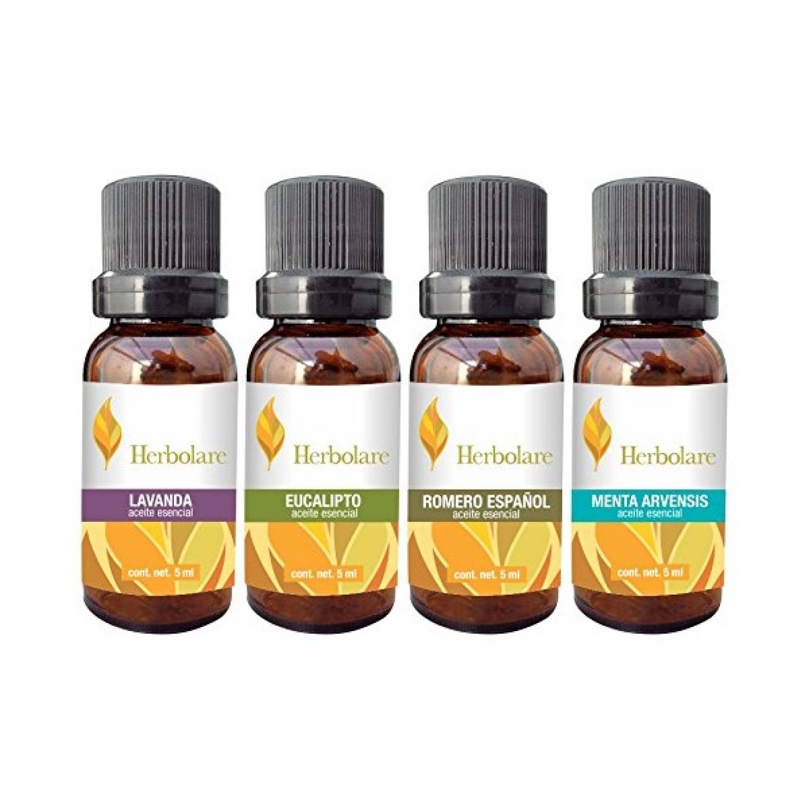 Paquete 4 Aceites Esenciales Basicos Aromaterapia Herbolare