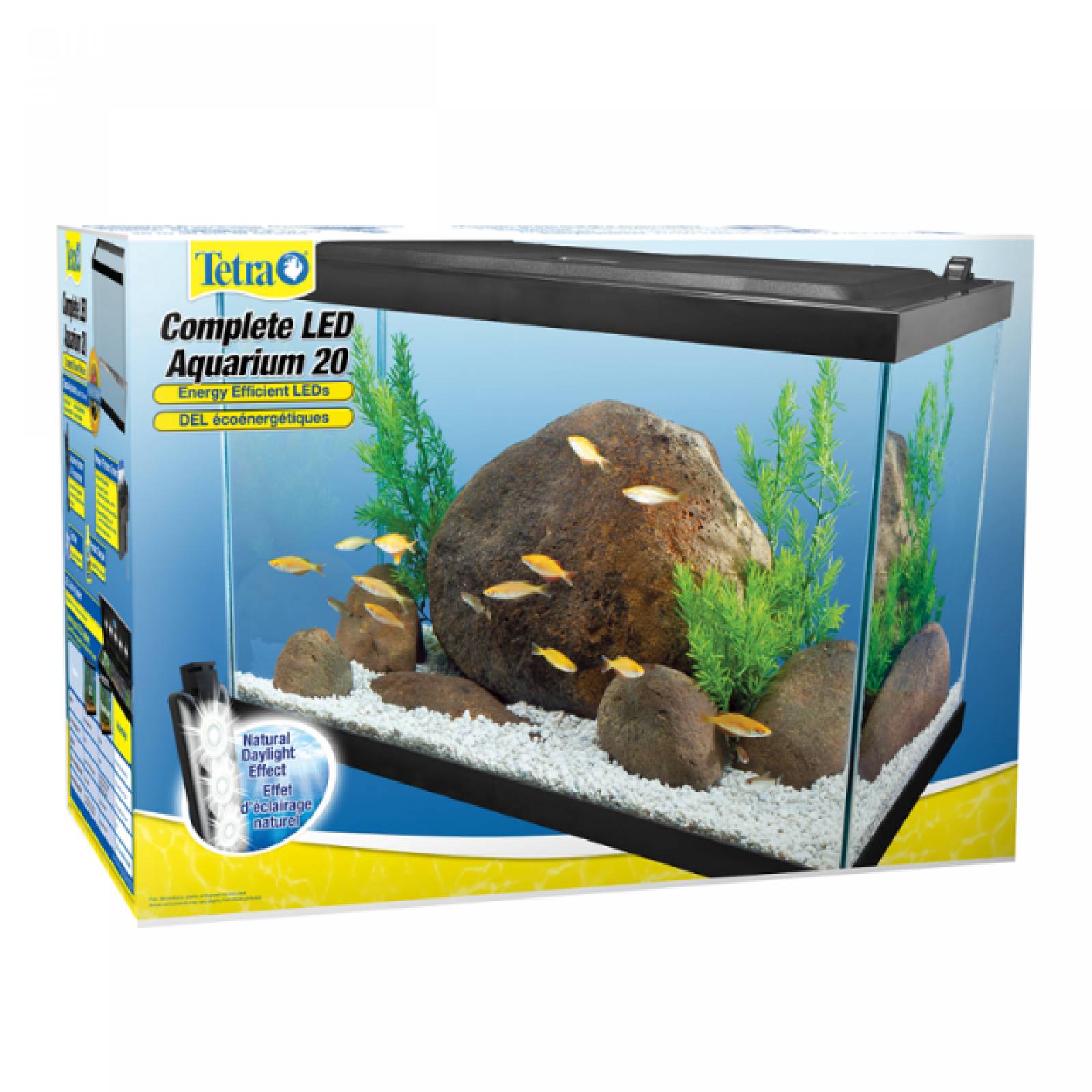 KIT ACUARIO Vidrio COMPLETO LED 20 GAL 61x32x40cm Tetra