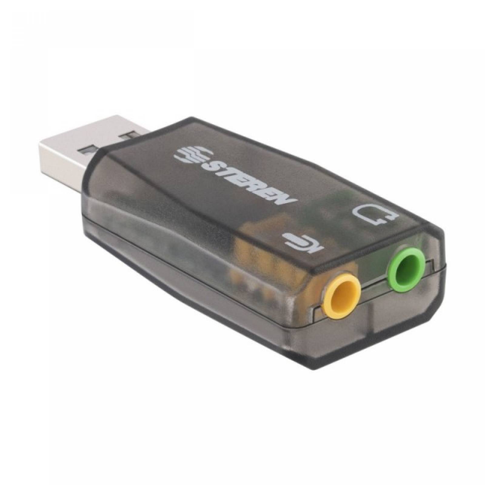 Tarjeta Sonido USB Externa 3.5mm Doble Jack Audi­fonos Steren