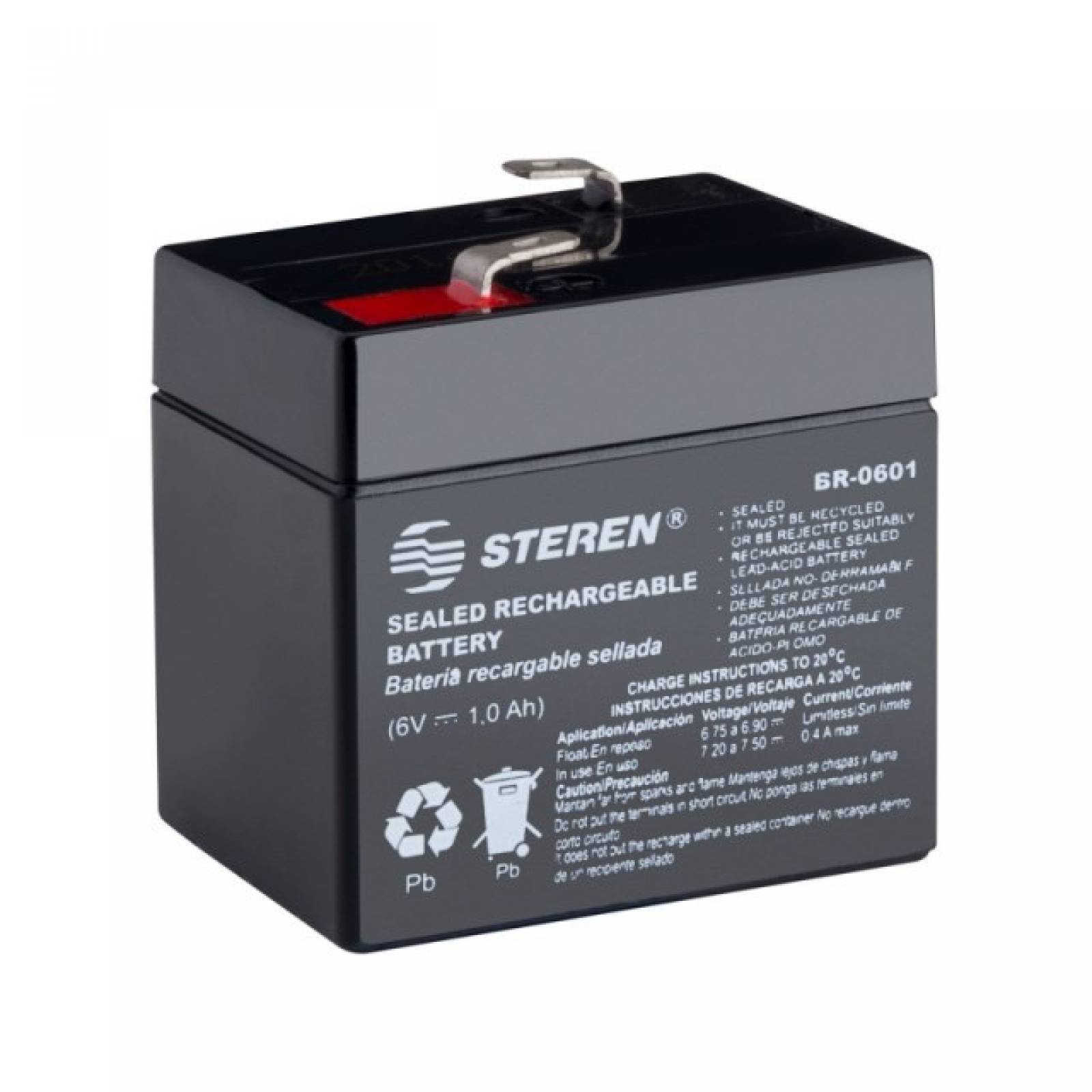 BaterÃa Sellada Ãcido Plomo 6vcc 1ah Carga Flotante Steren