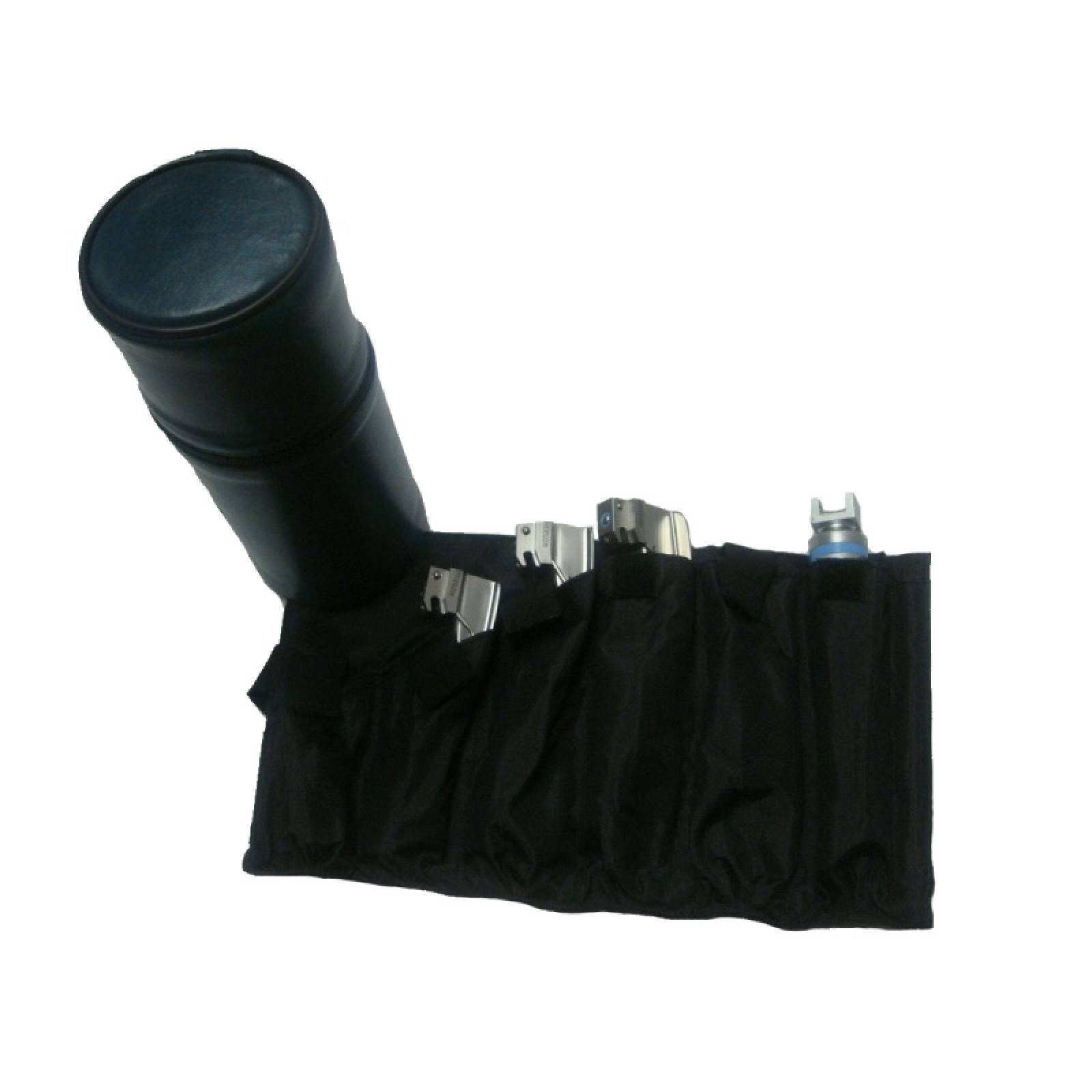 Estuche Laringoscopio Macintosh 3 Hojas Fibra Optica Hergom.