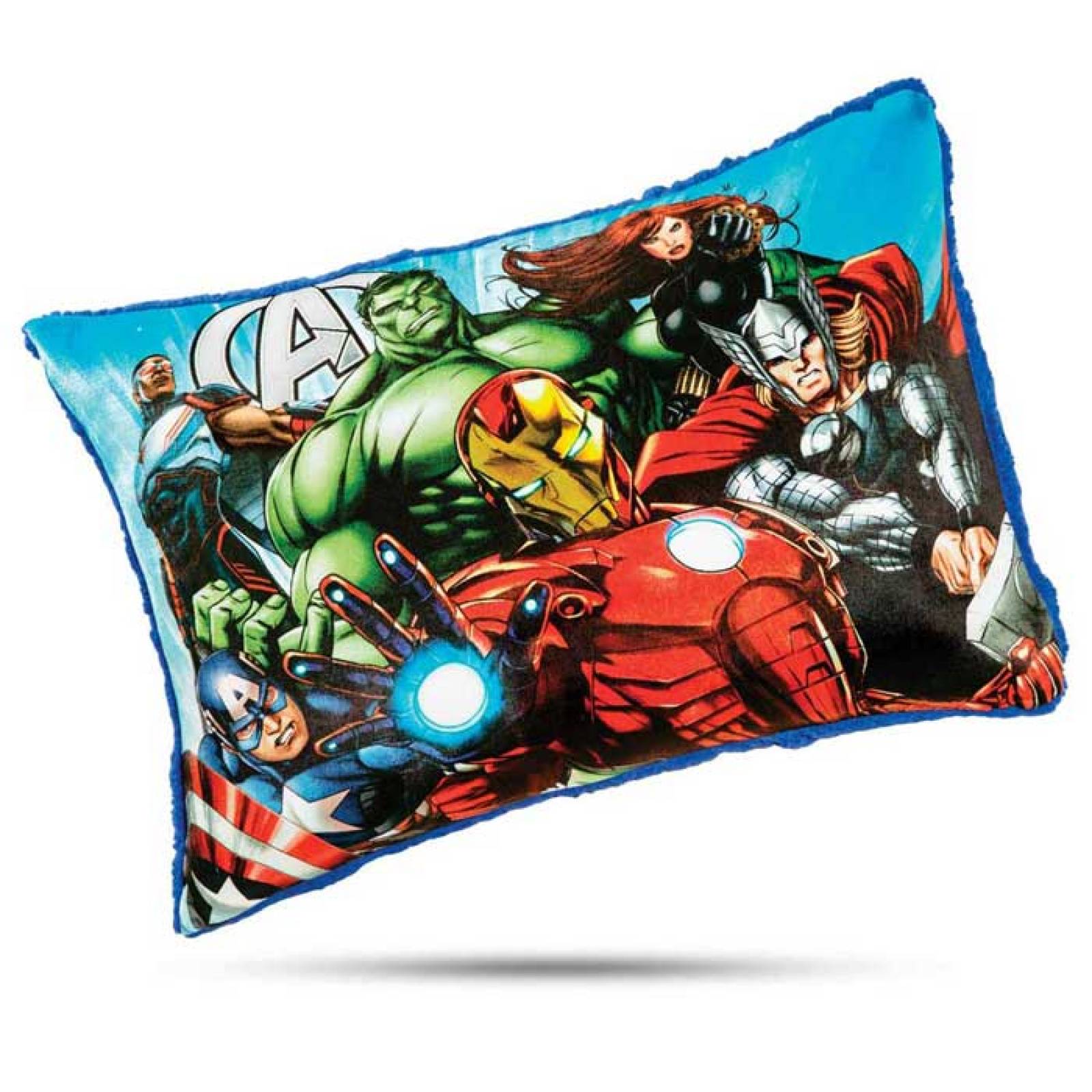Almohada Avengers Marvel Estandar Poliester Azul Concord