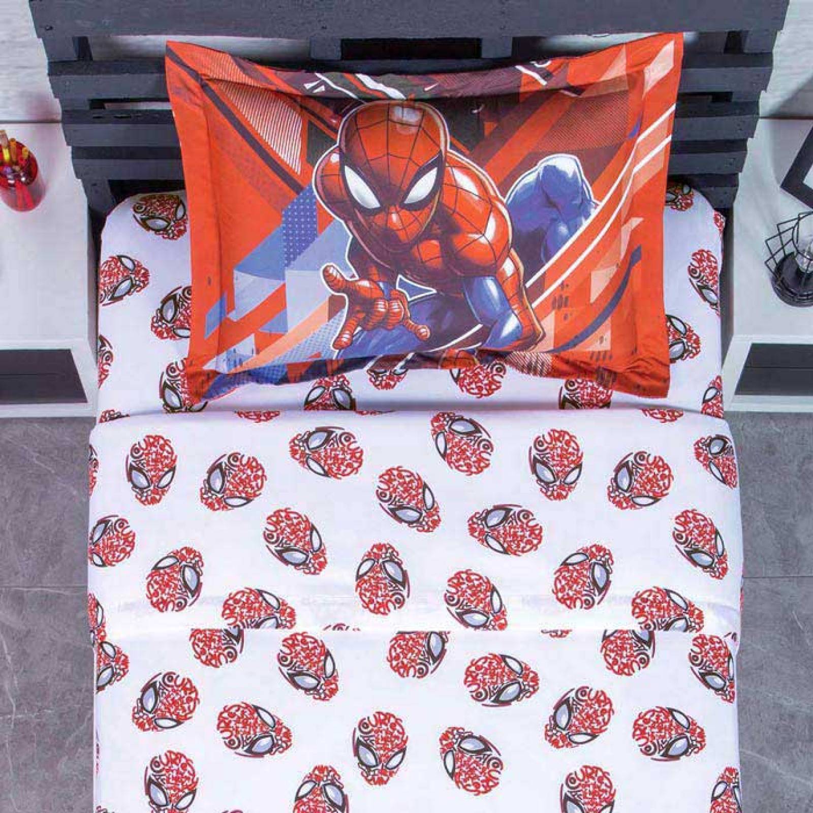 Juego Sabana Amazing Spiderman Individual Microfibra Concord