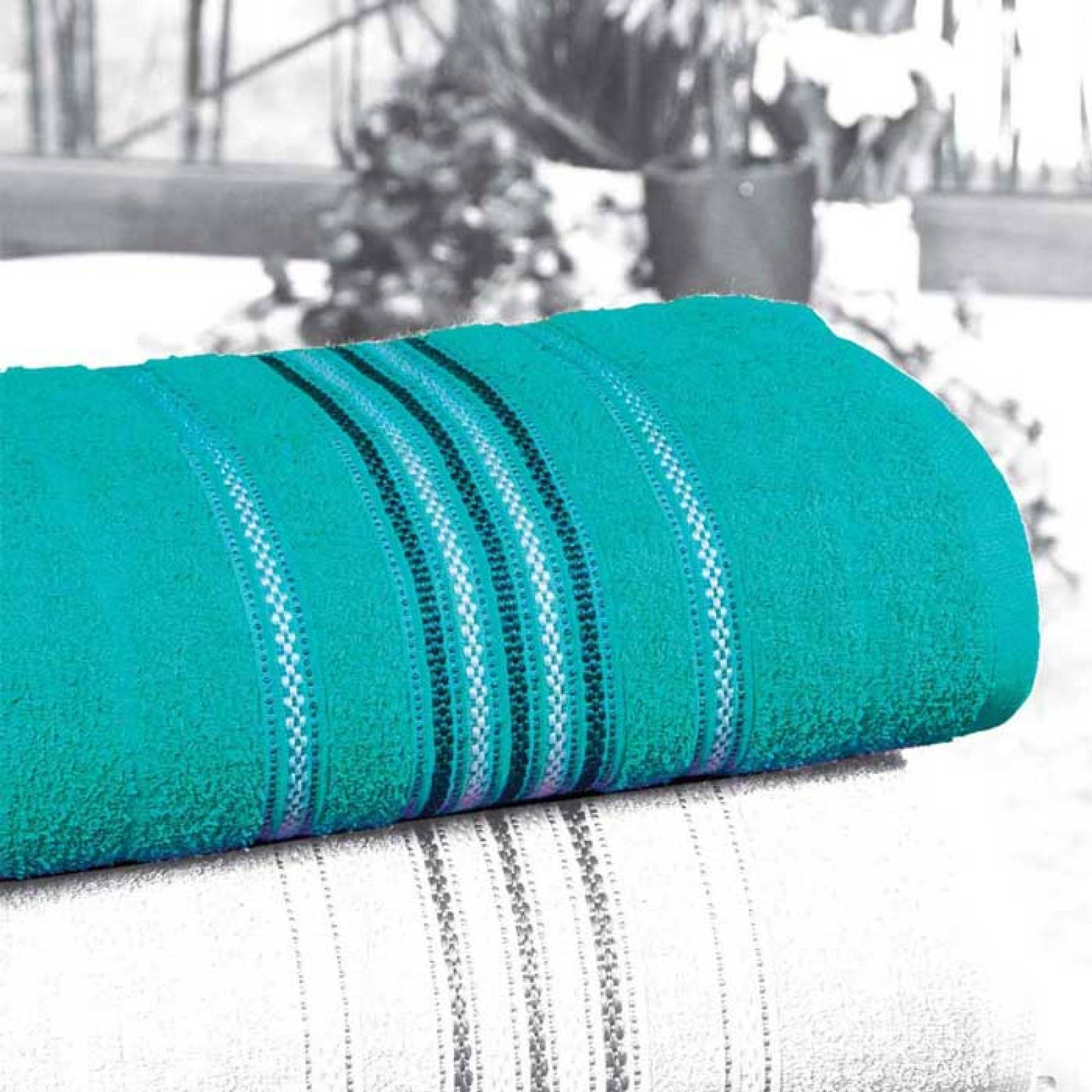 Toalla Medio Baño Stylo Secado Algodon Turquesa Concord