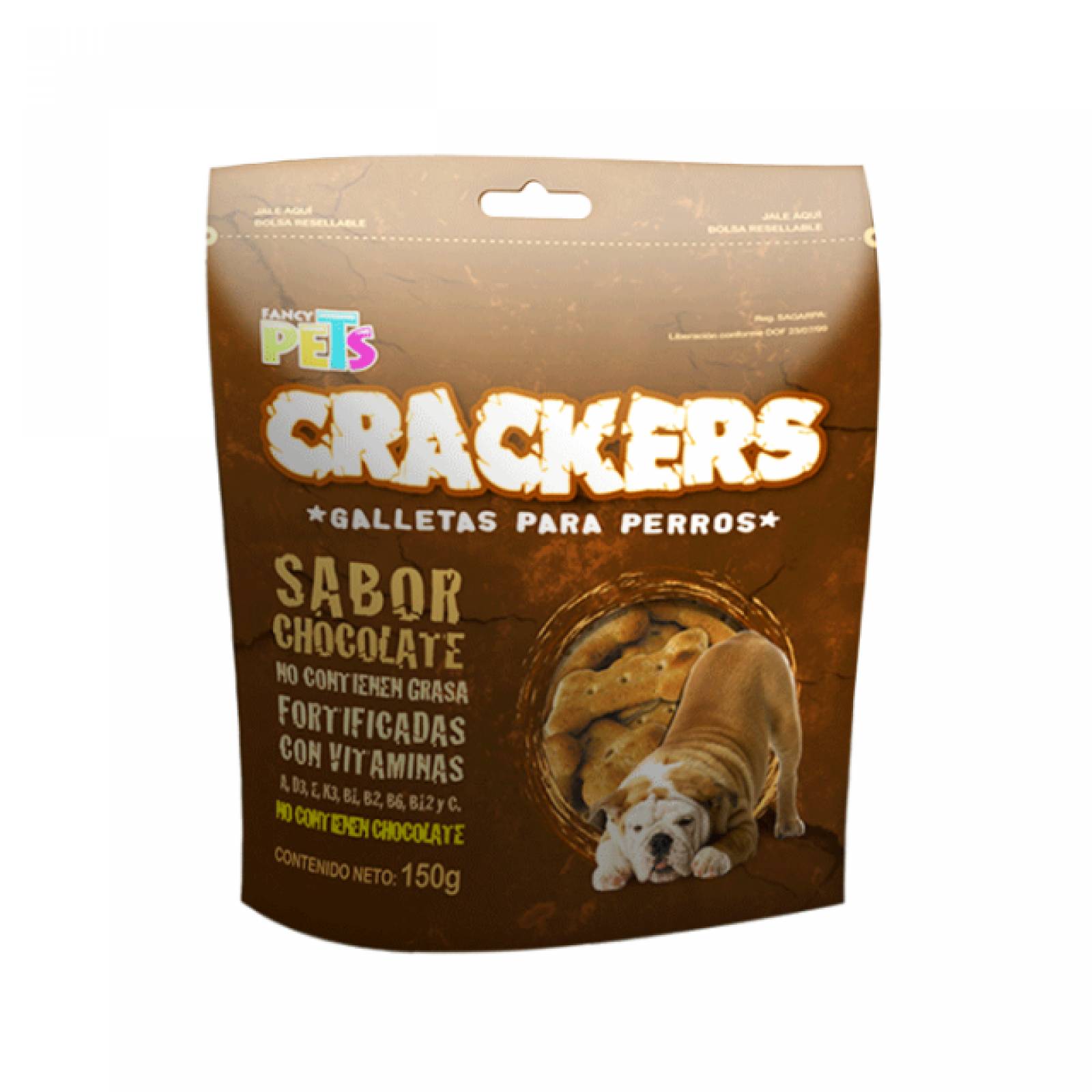 Crackers Galletas Sabor Chocolate Perro 150Grs Fancy Pets