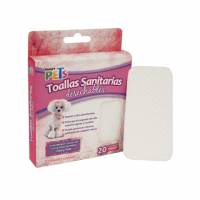 Toalla Sanitaria Grande Absorbente Perro 20 Pzas Fancy Pets