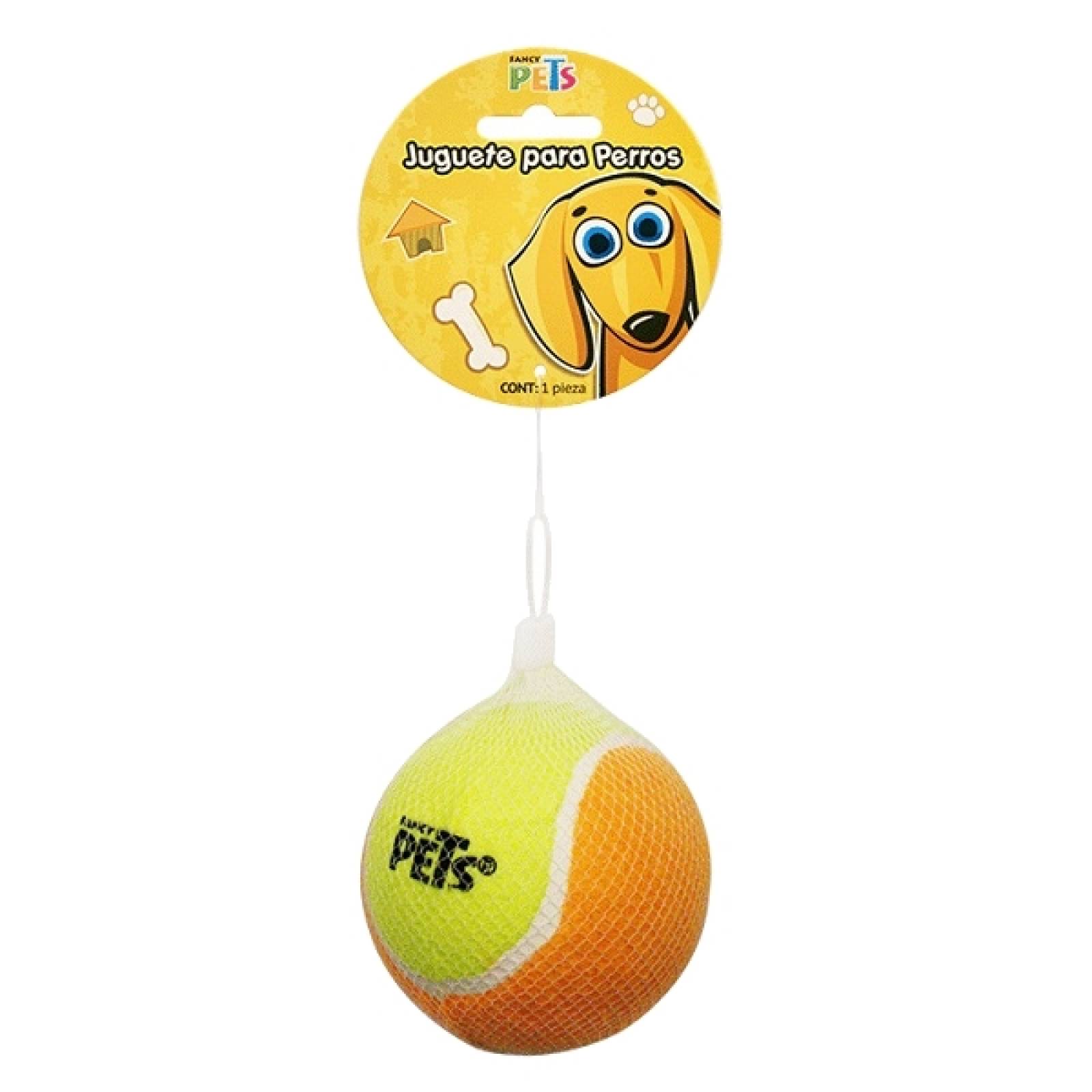 BOLA TENIS 10cm 1PZ PERROS RAZAS GRANDES GIGANTES FANCY PETS