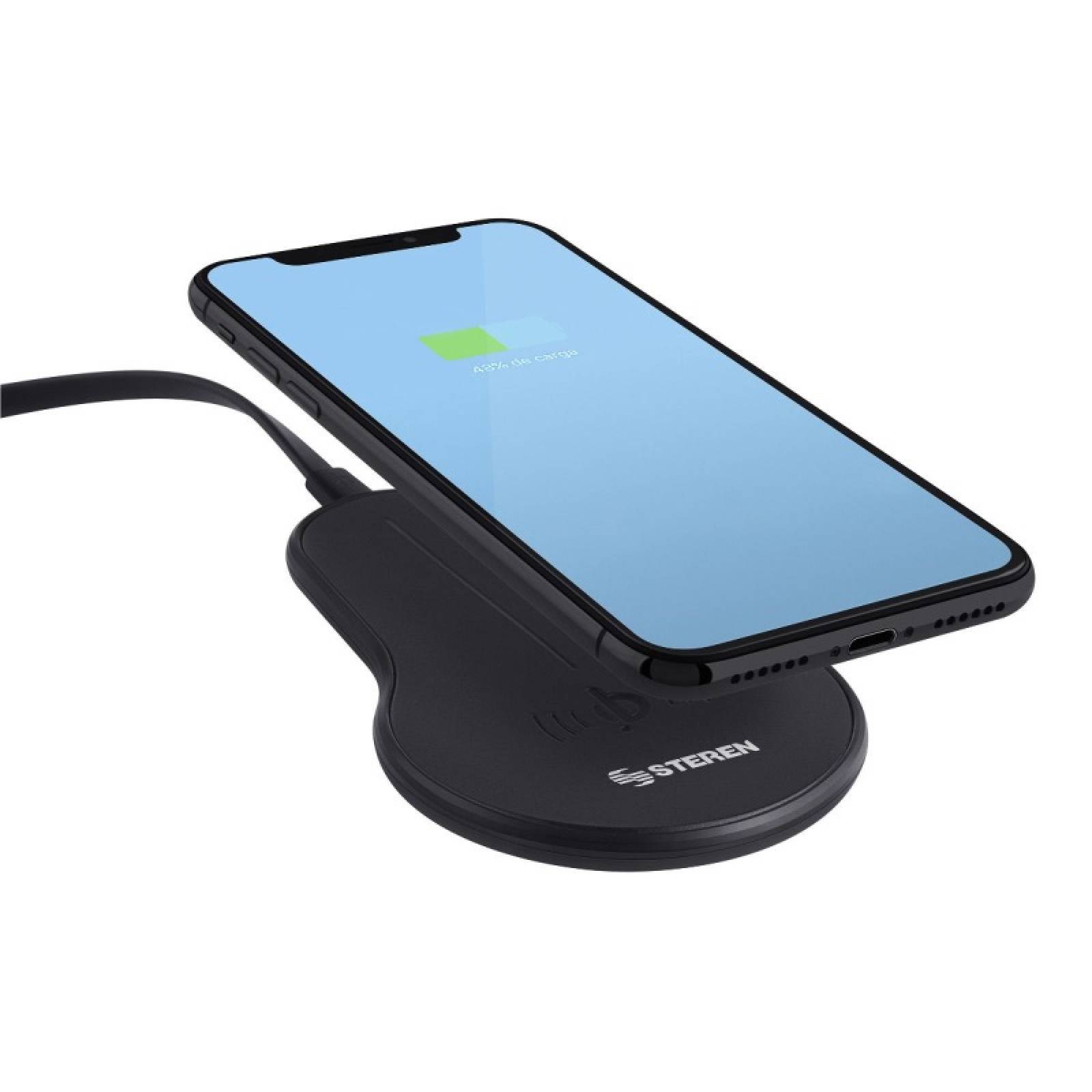 Cargador Inalámbrico Qi Smartphone Celular Inducción Steren