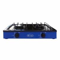 Parrilla Sobreponer Estufa Camping 2 Quemadores Azul Fraga