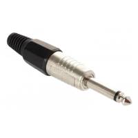 Plug Macho Audio 6.3Mm Monoaural Reforzado Negro Steren