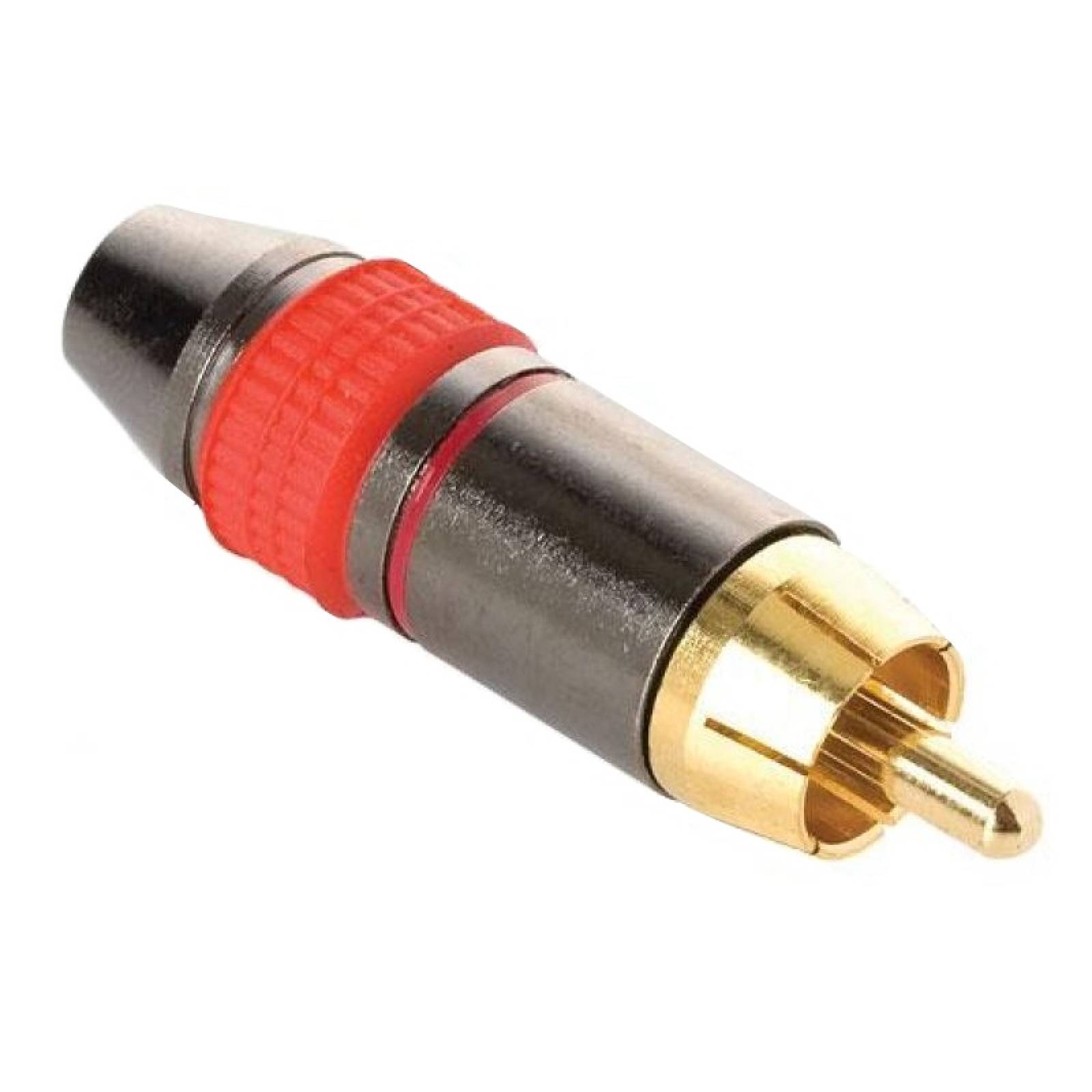 Plug RCA MetÃ¡lico Reforzado Rojo ExtensiÃ³n Cable Steren