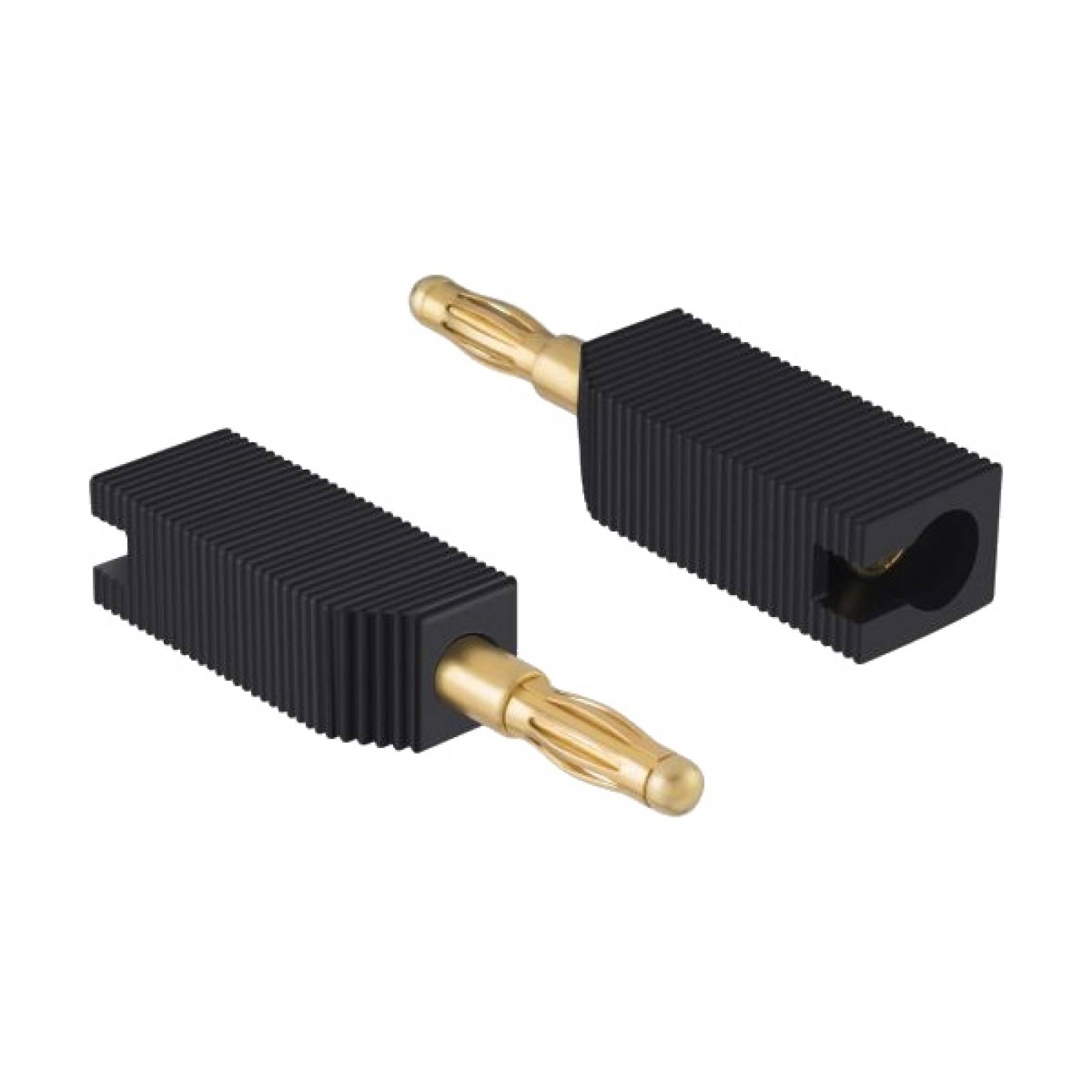 Conector Plug Banana Apilable Negro Plástico Soldar Steren