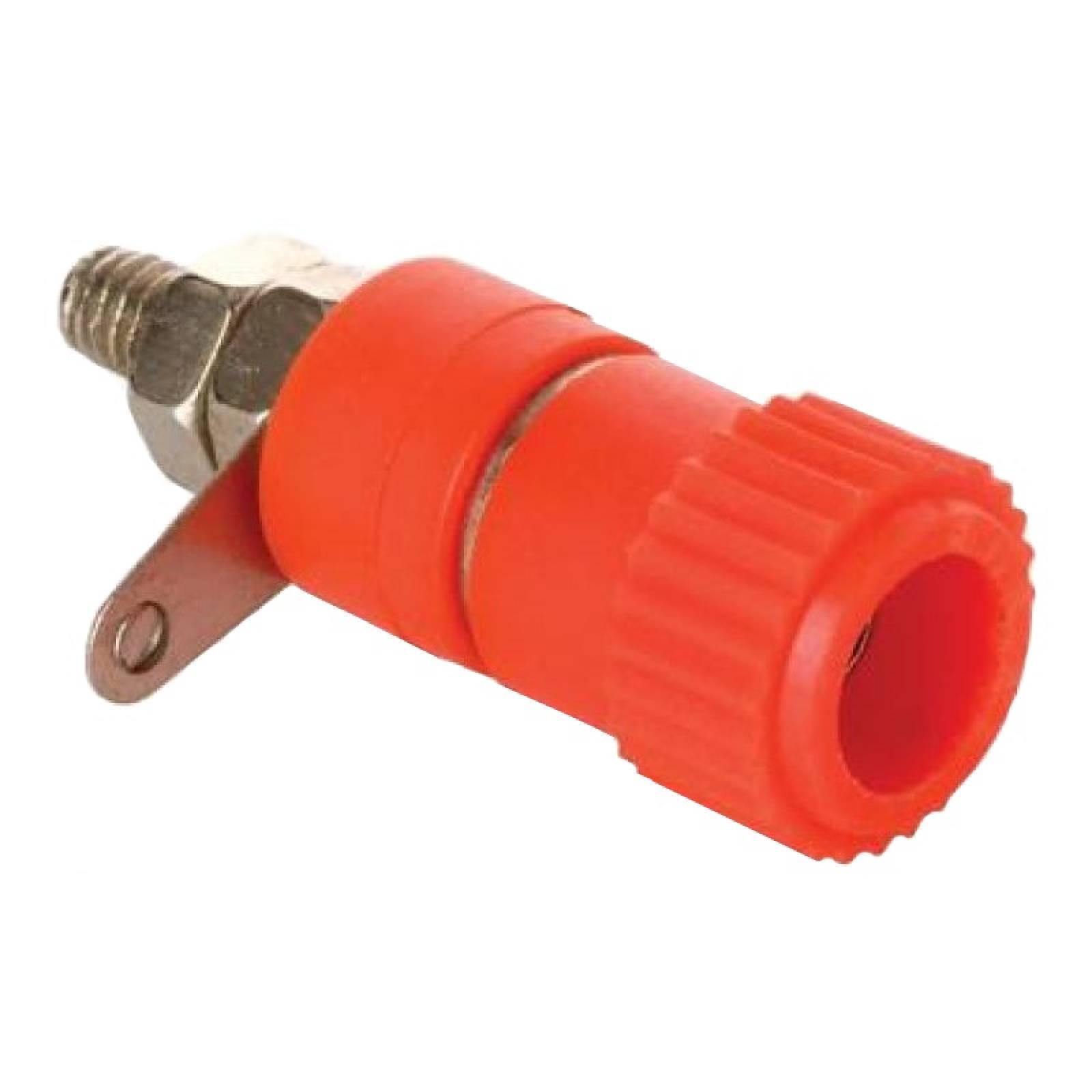 Conector Hembra Jack Borne 10 Amperes P/ Chasis Rojo Steren