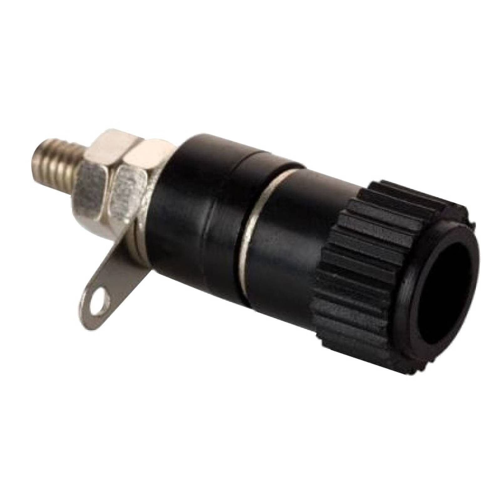 Conector Hembra Jack Borne 10 Amperes P/ Chasis Negro Steren