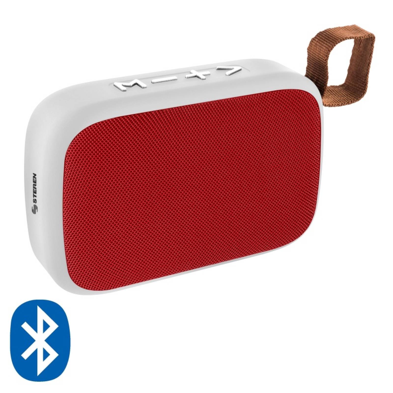 Mini Bocina Bluetooth USB Sd Mp3 Plastico Steren Rojo Boc-832