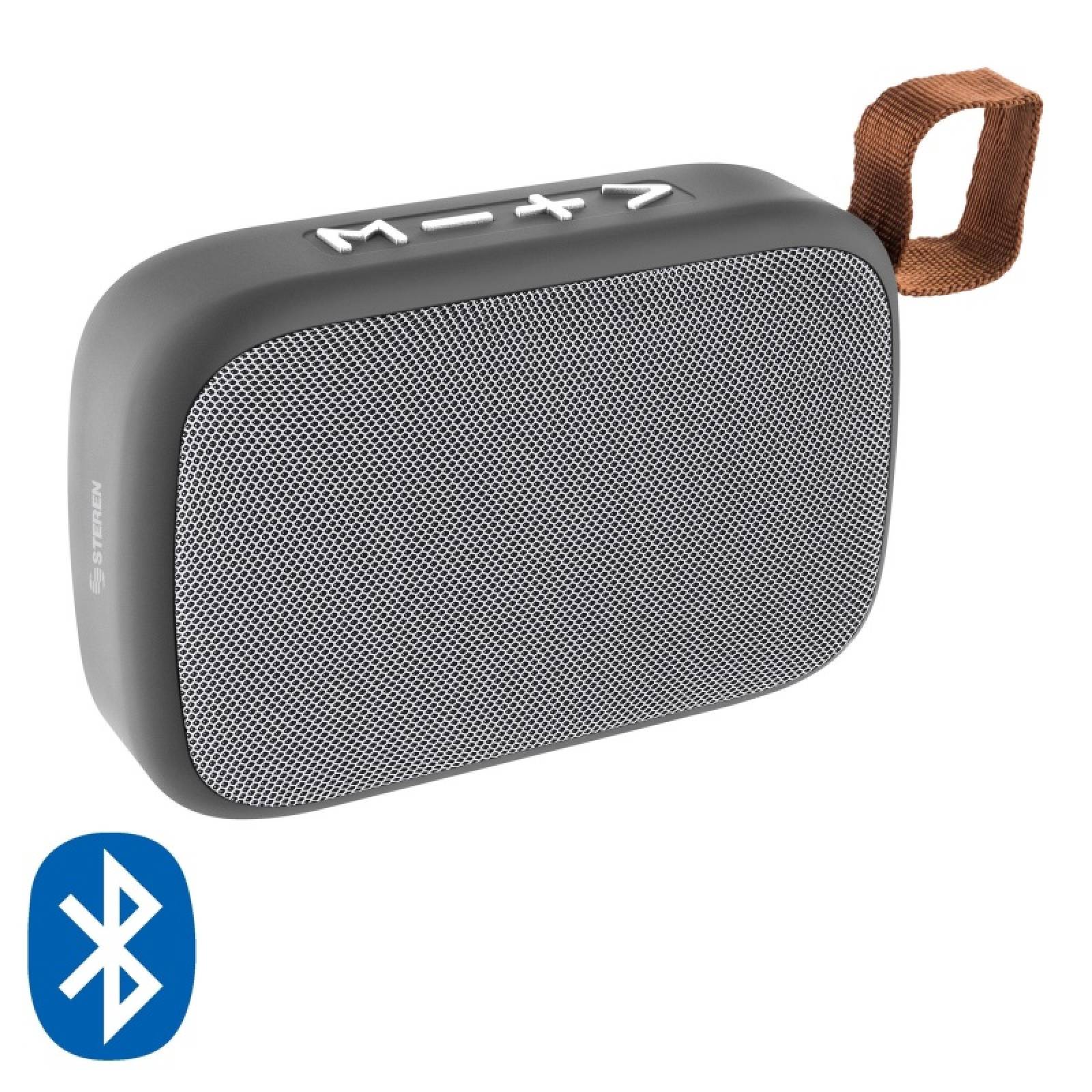 Mini Bocina Bluetooth USB Sd Mp3 PlÃ¡stico Steren Gris Boc-832