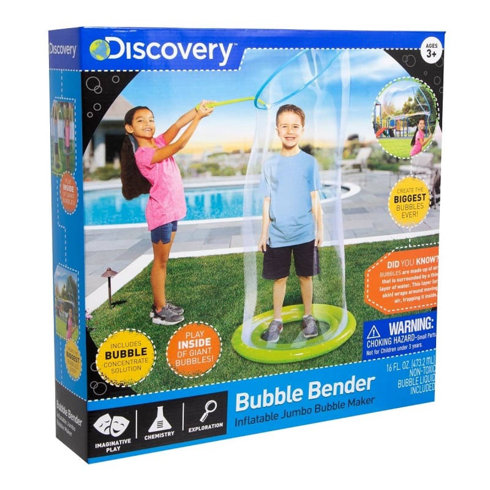Aro Inflable Con Mango Para Burbujas Gigantes Discovery Kids