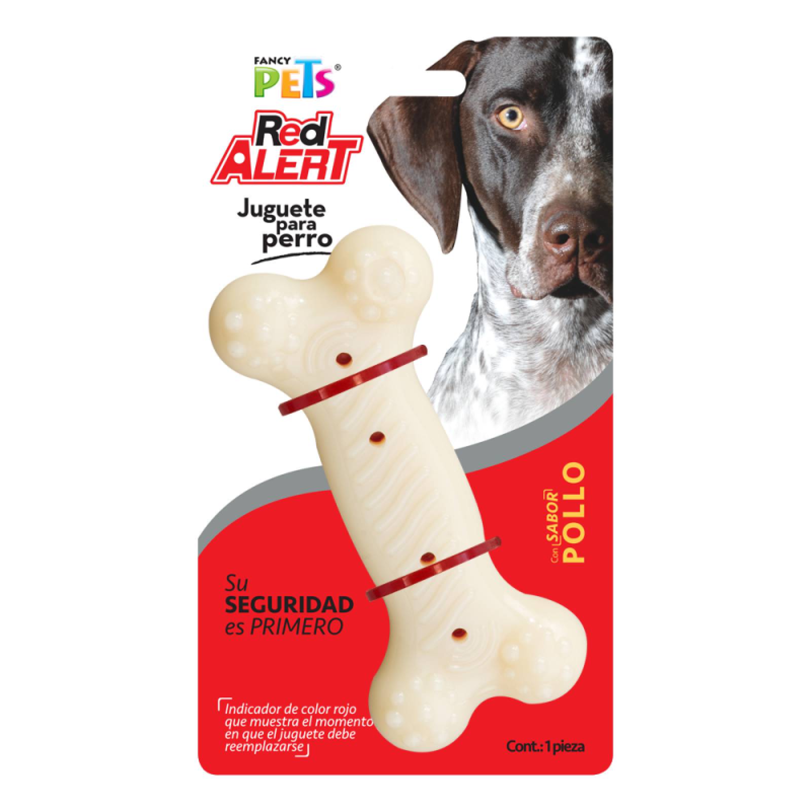 Hueso Red Alert Sabor Pollo Juguete Morder Perro Fancy Pets