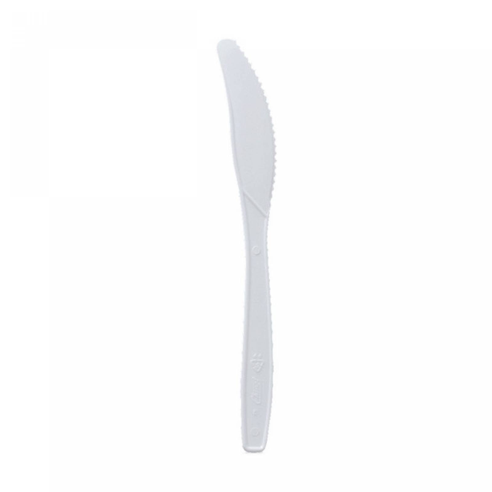25 Cuchillos Grandes desechables Blanco Reciclable Chinet