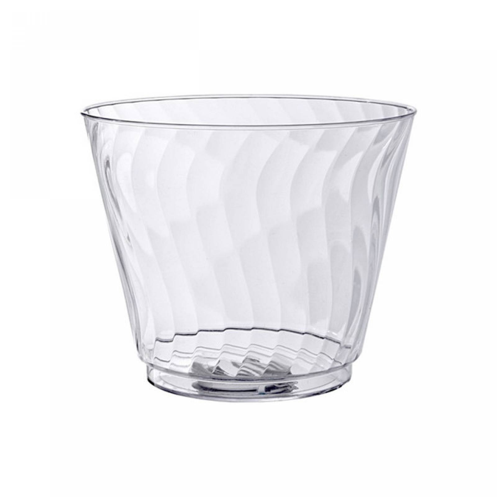 25 Vasos Plastico Tipo Cristal 9oz 266ml desechable Chinet