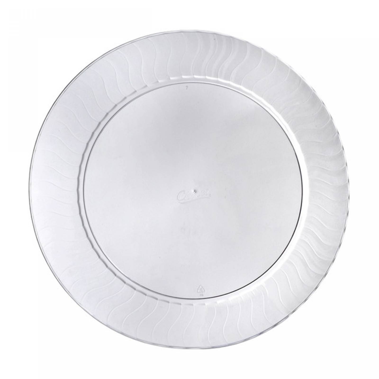8 Platos Plastico Tipo Cristal 10" 24cm desechables Chinet