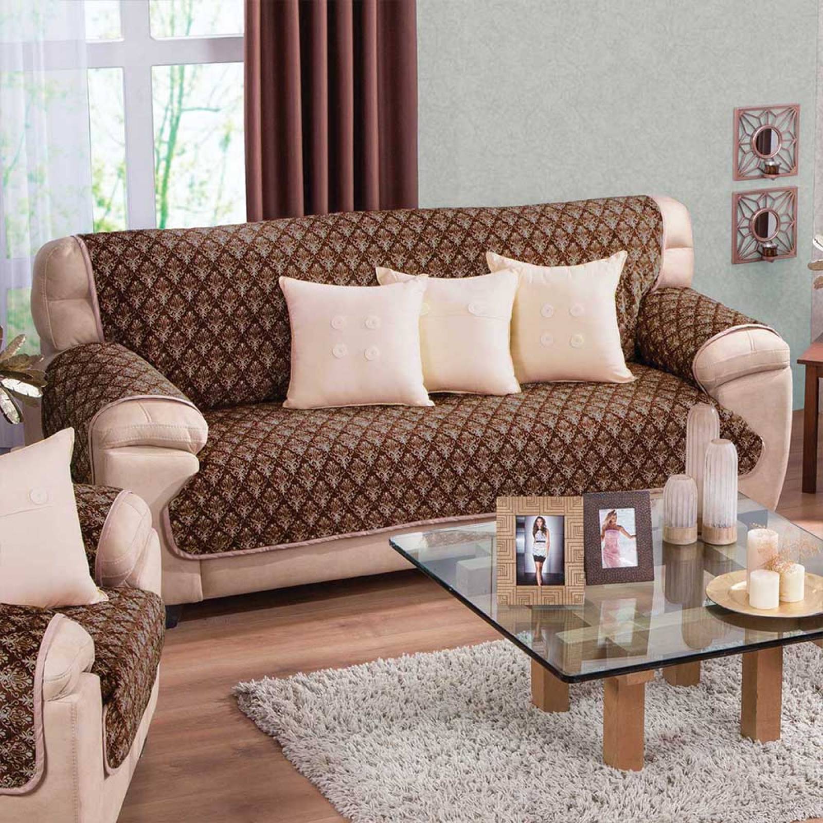 Protector 3 Plazas Bretana Sala Sillon Estandar Cafe Concord